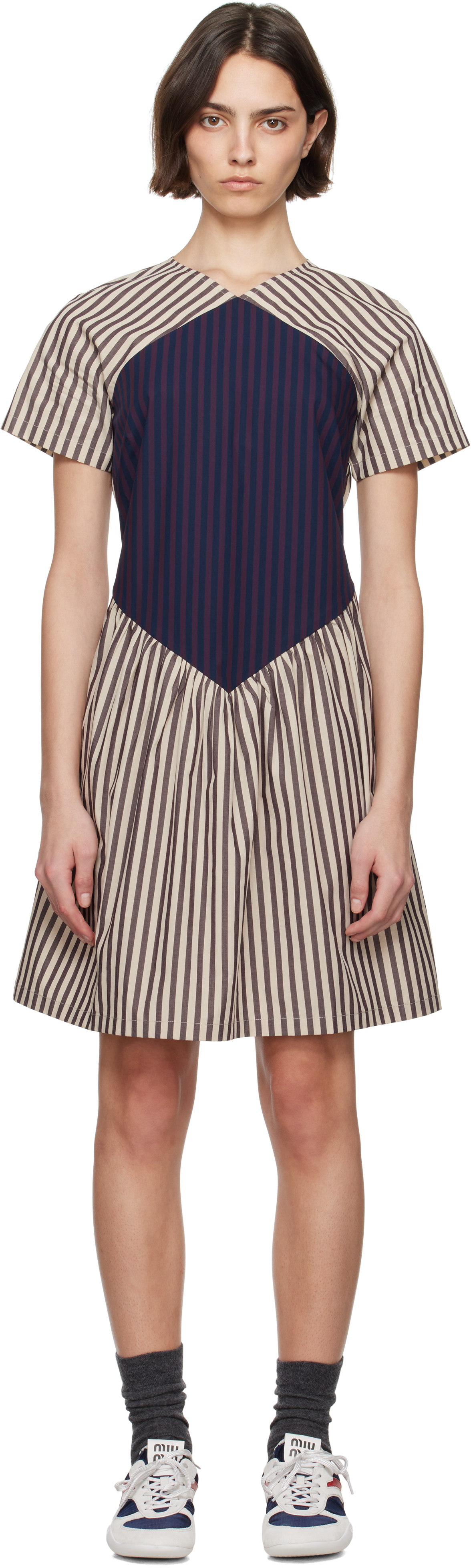 Brown Ace Minidress