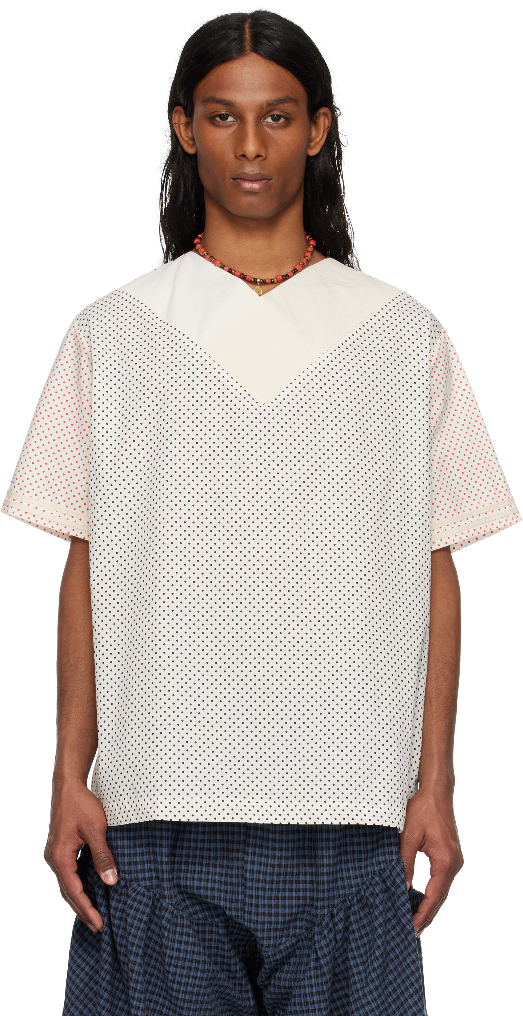 SSENSE Exclusive White & Black Alps Top