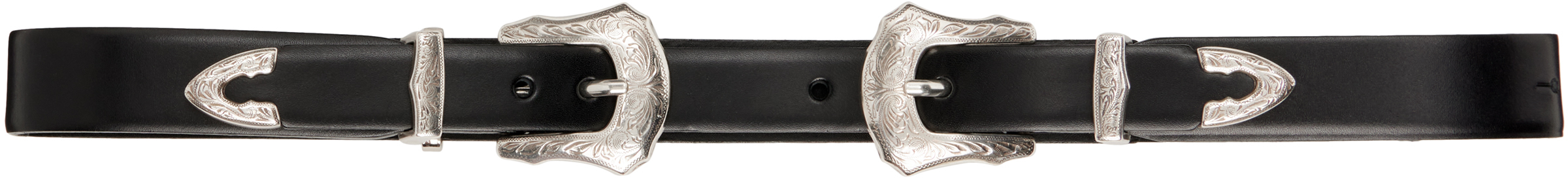 Black Double Buckle Belt