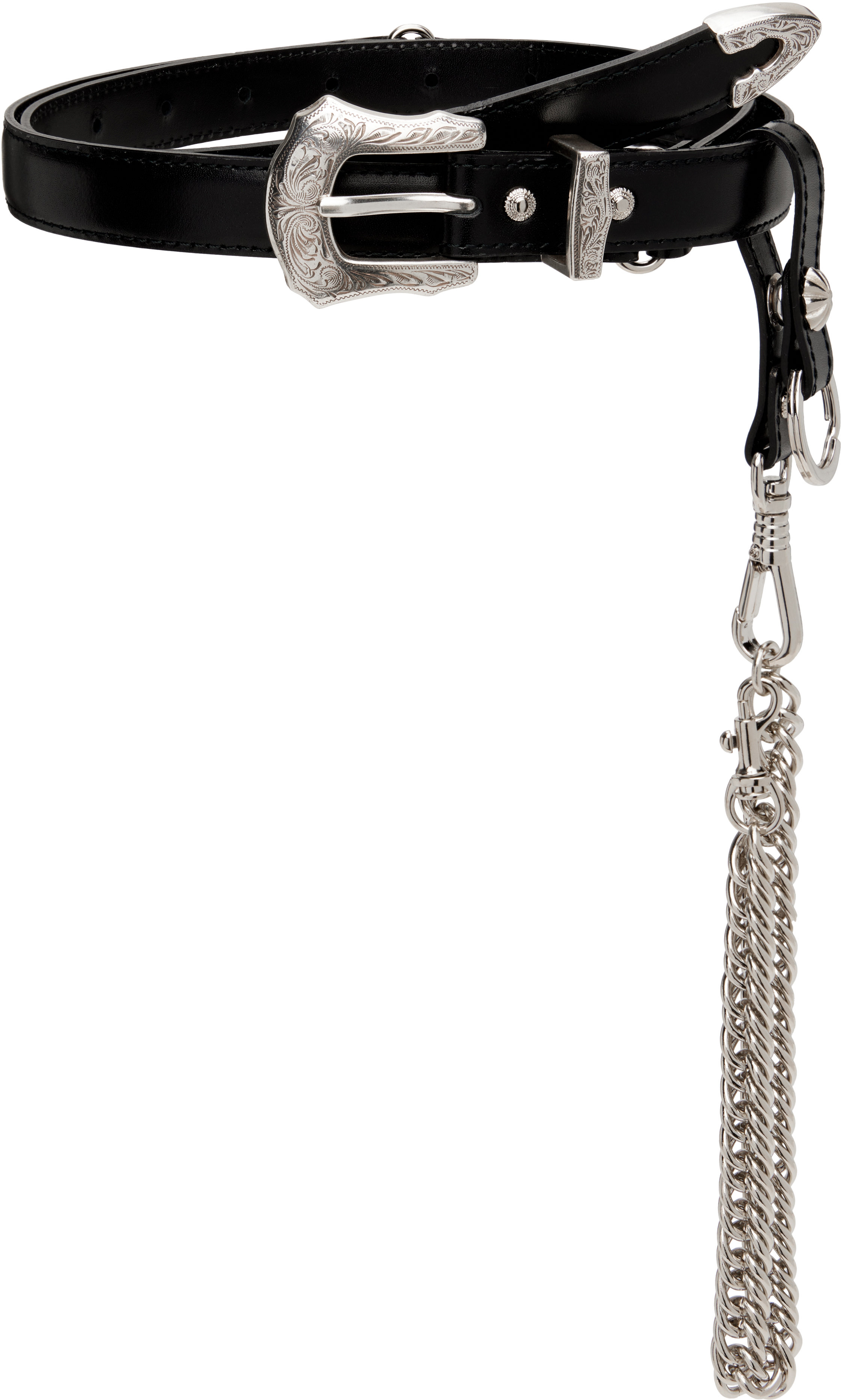 Brown Chain Key Ring Belt