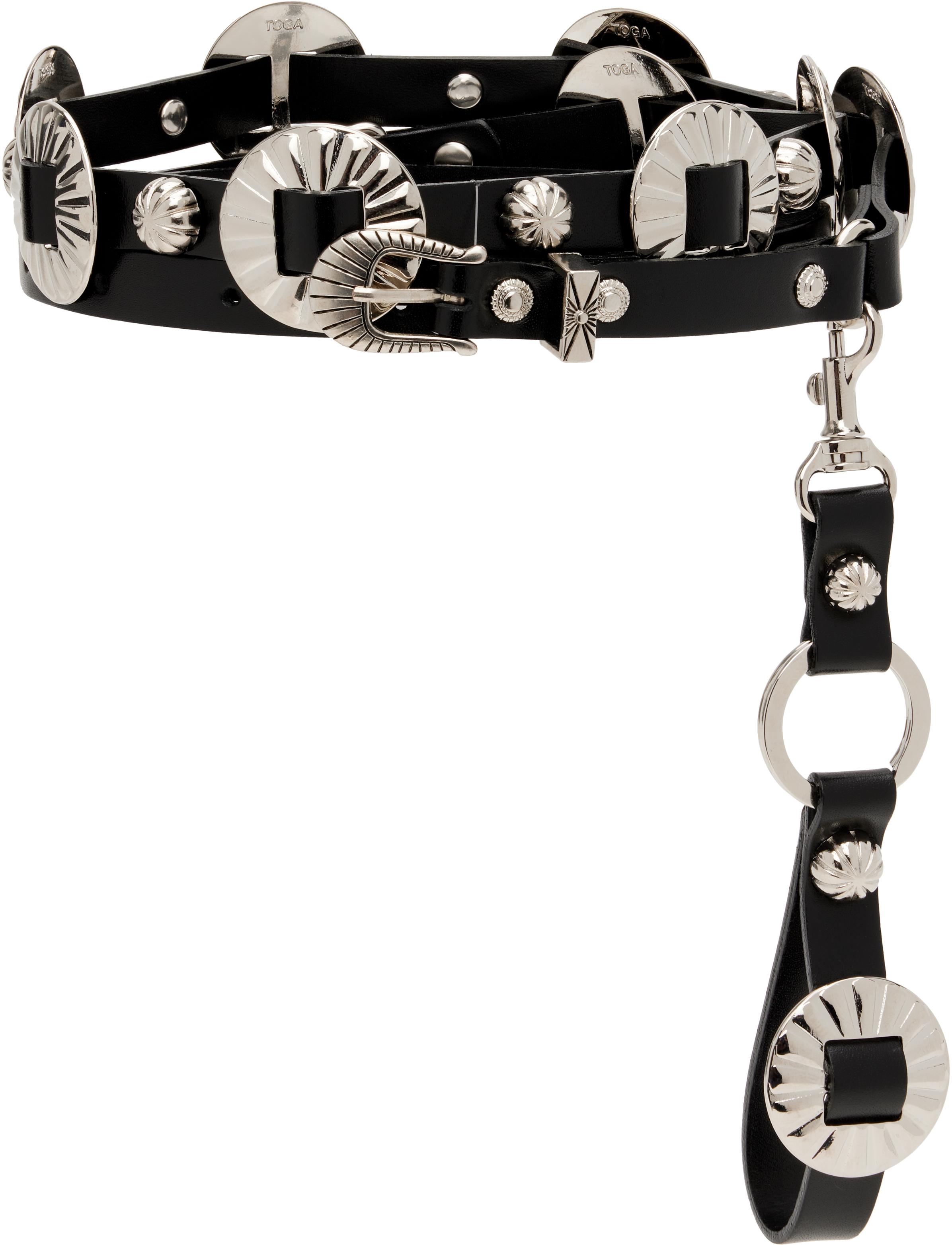 Black Concho Narrow Belt
