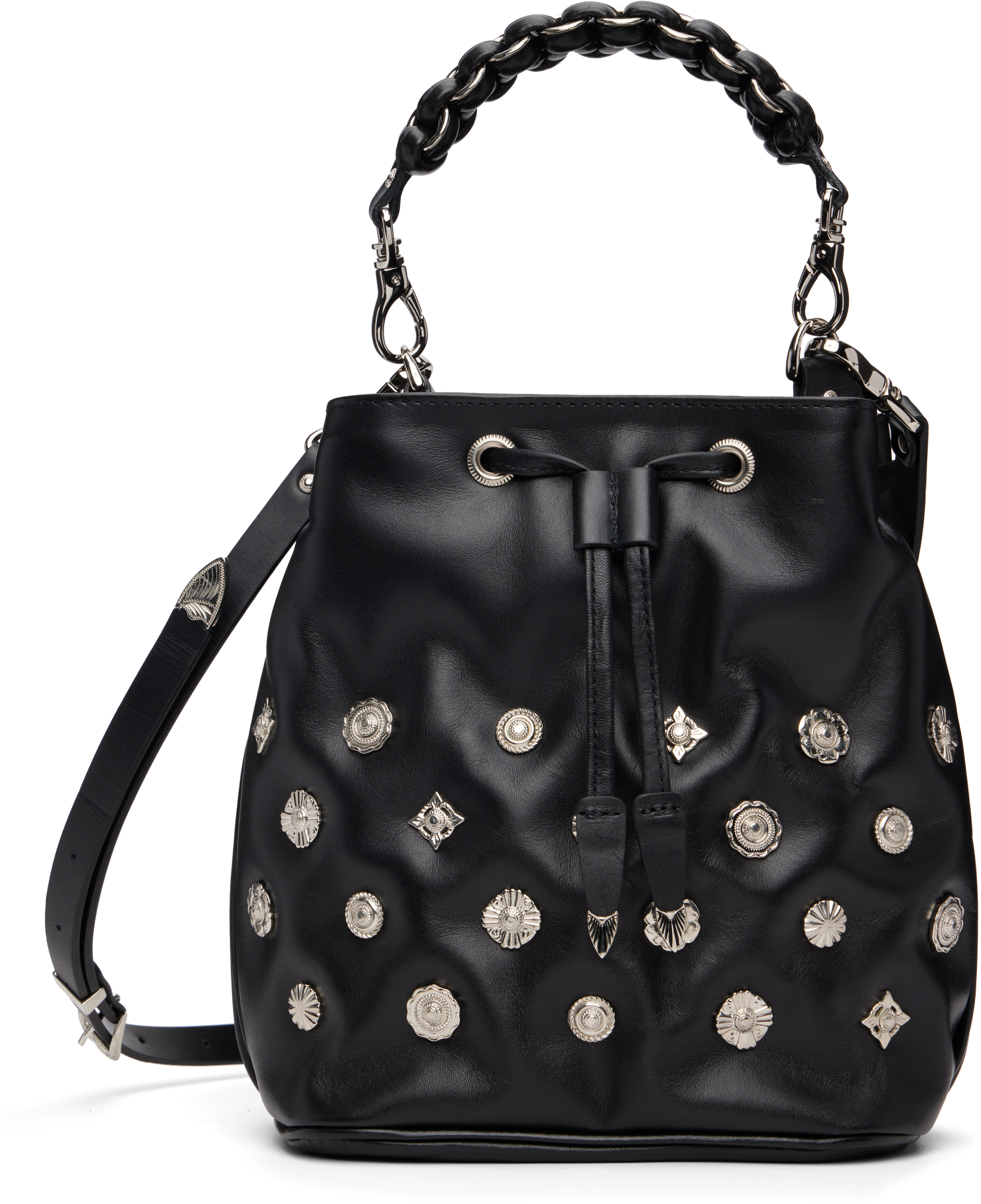 Black Concho Drawstring Bag