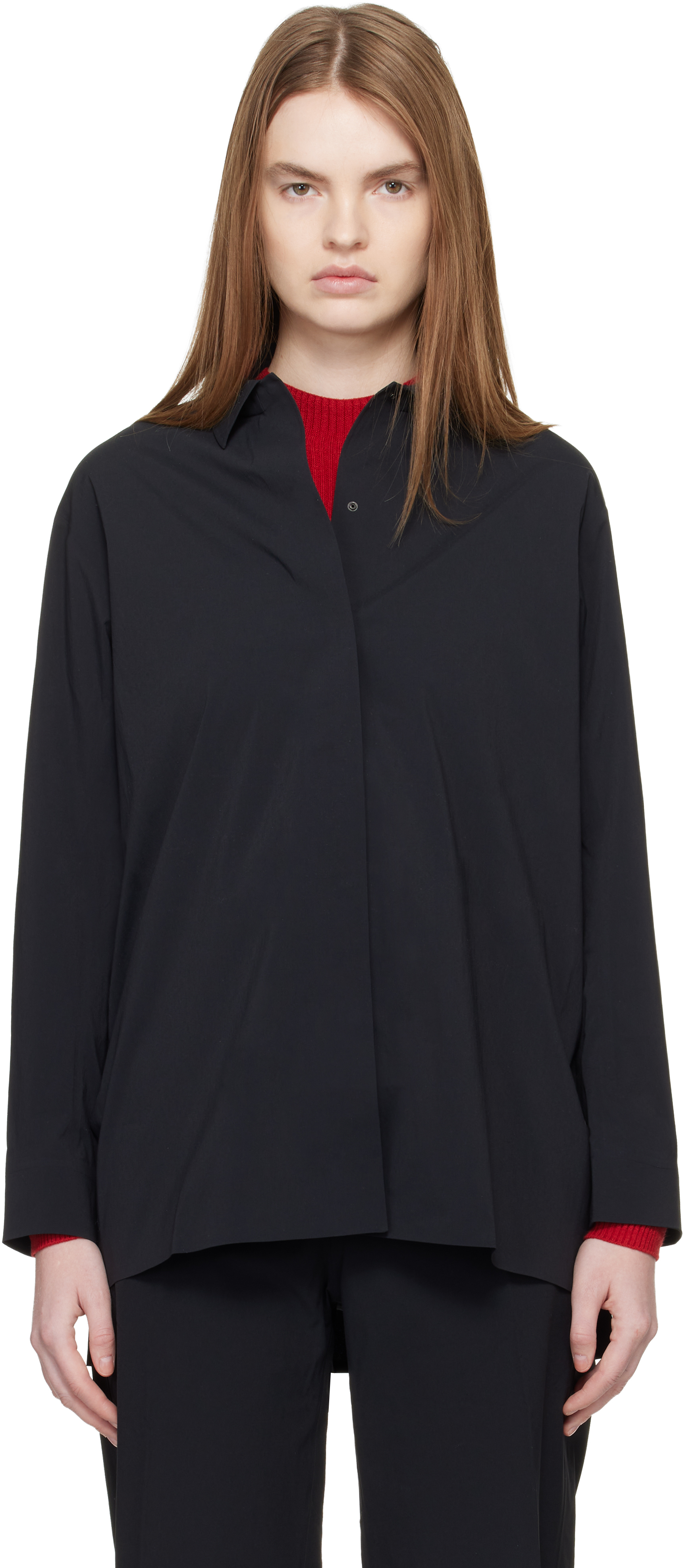 Black Diene LS Shirt by Veilance on Sale