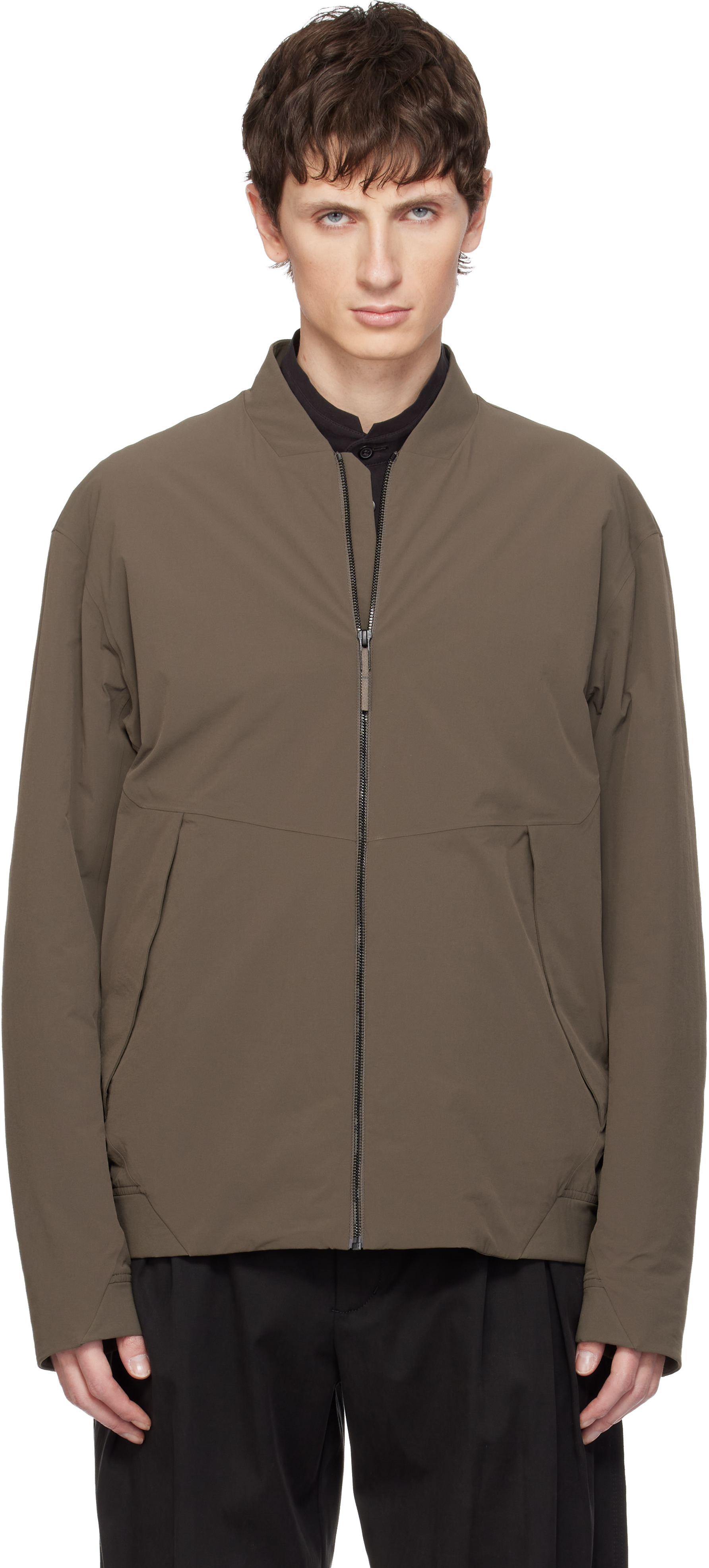 Taupe Diode Insulated Bomber Jacket by Veilance on Sale