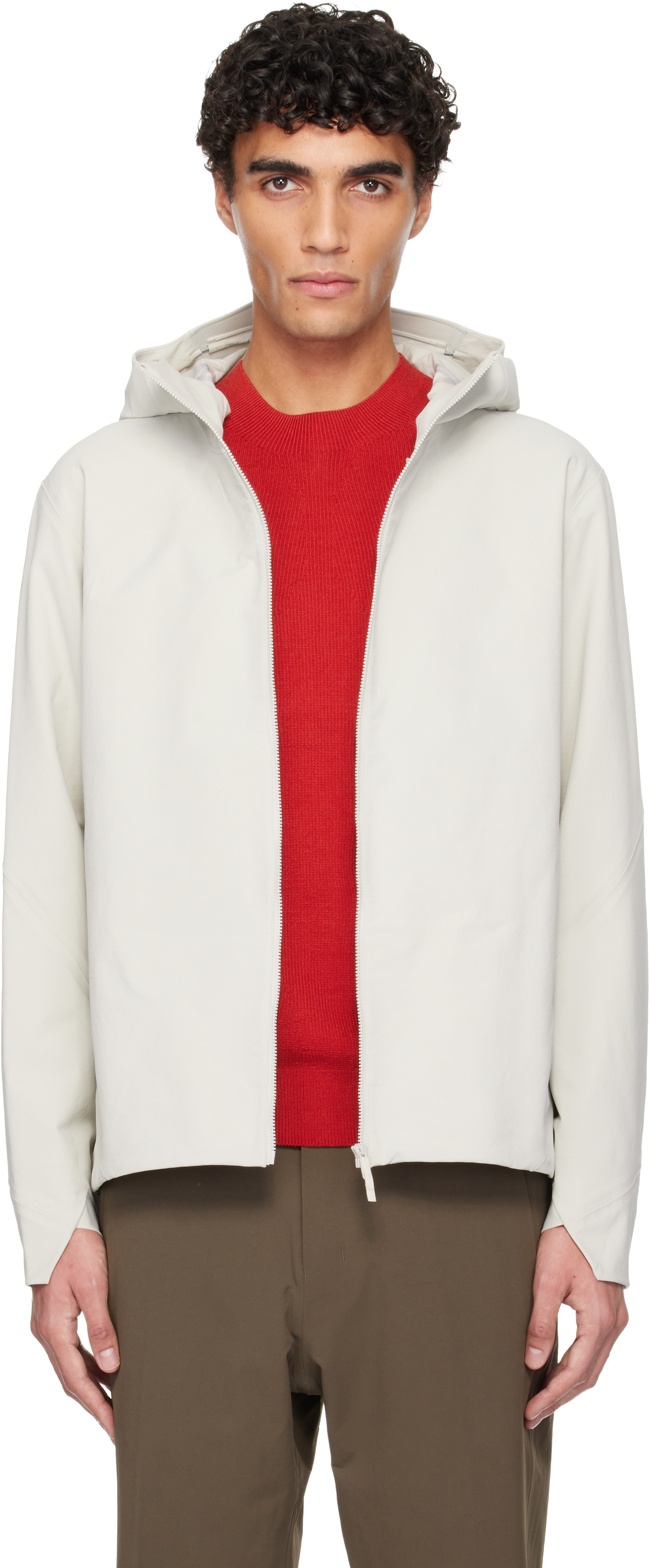 Veilance: Gray Isogon MX Hoody Jacket | SSENSE Canada