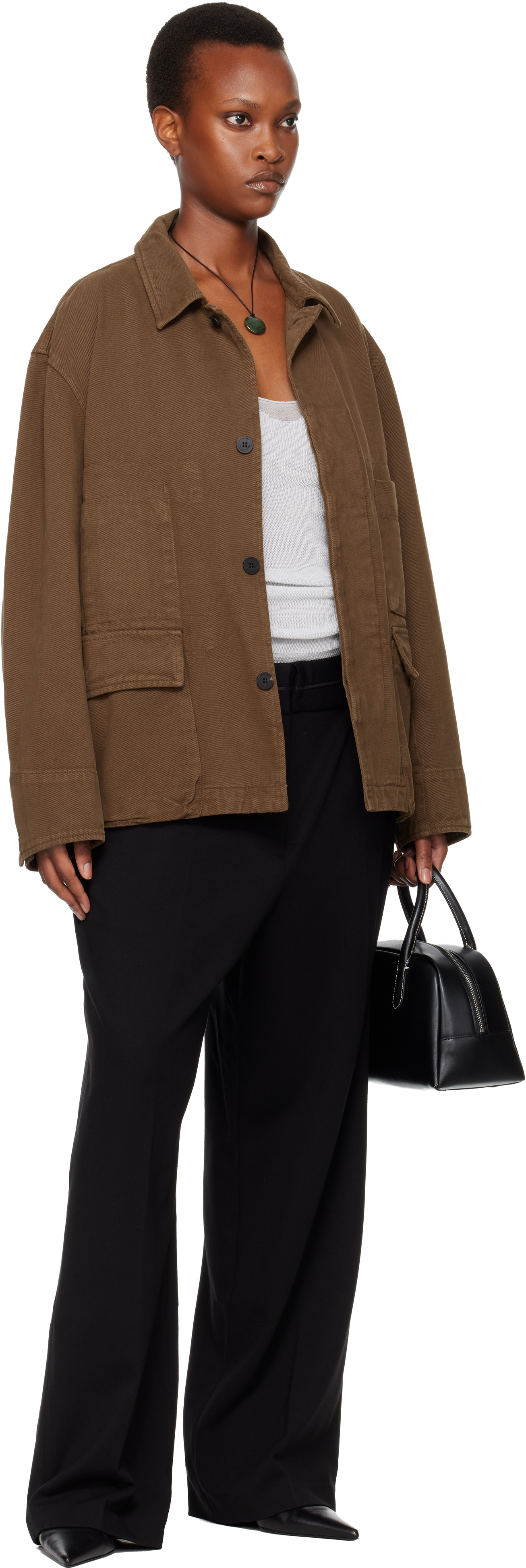 Le17septembre Brown Field Denim Jacket In Brown