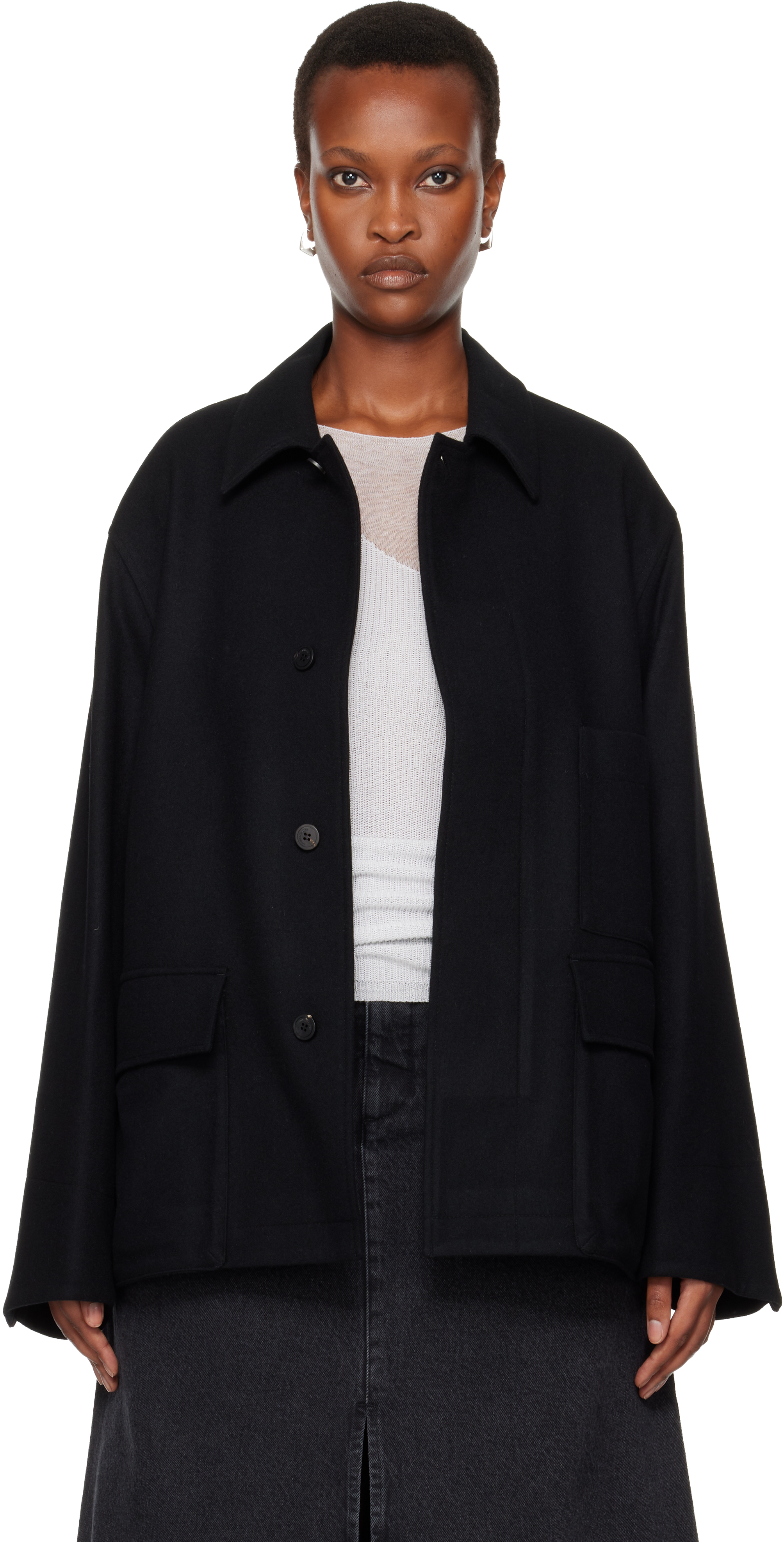 Le17septembre Black Wool Field Jacket