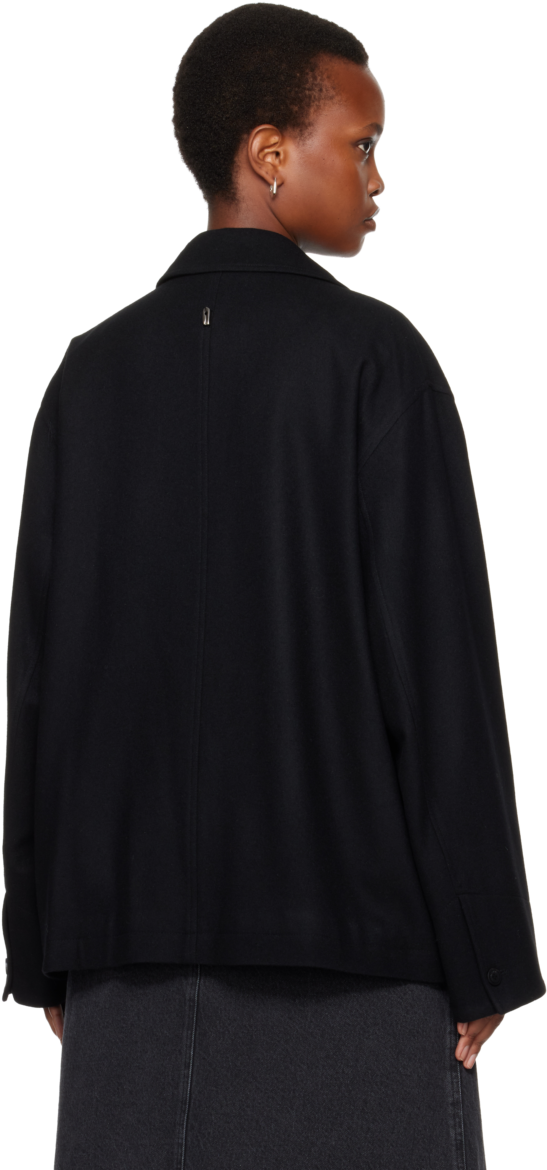 Le17septembre Black Wool Field Jacket In Black