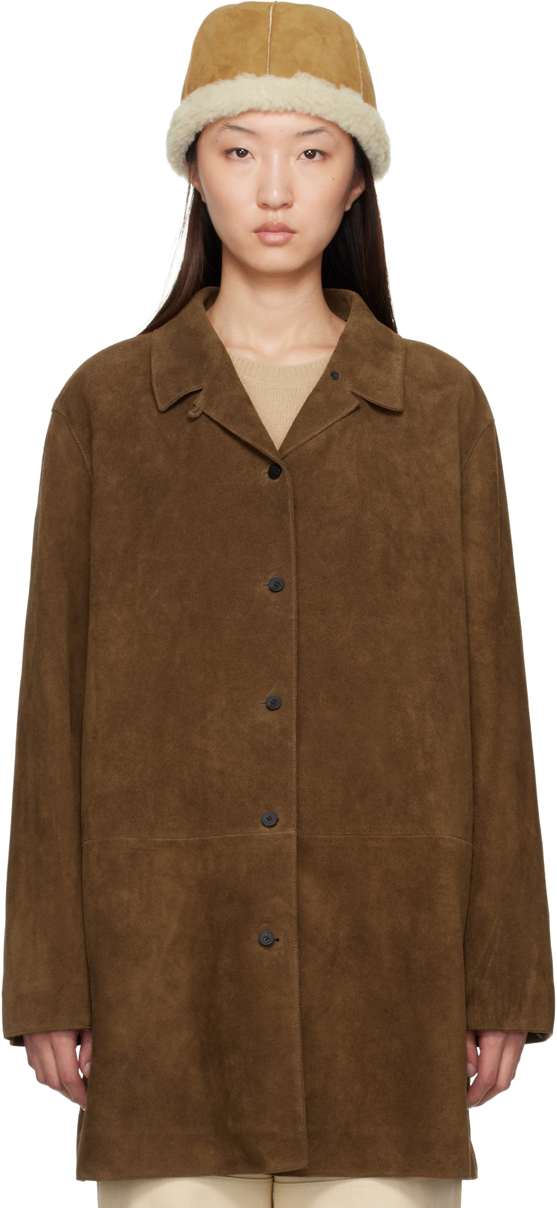 Tan Long Suede Jacket