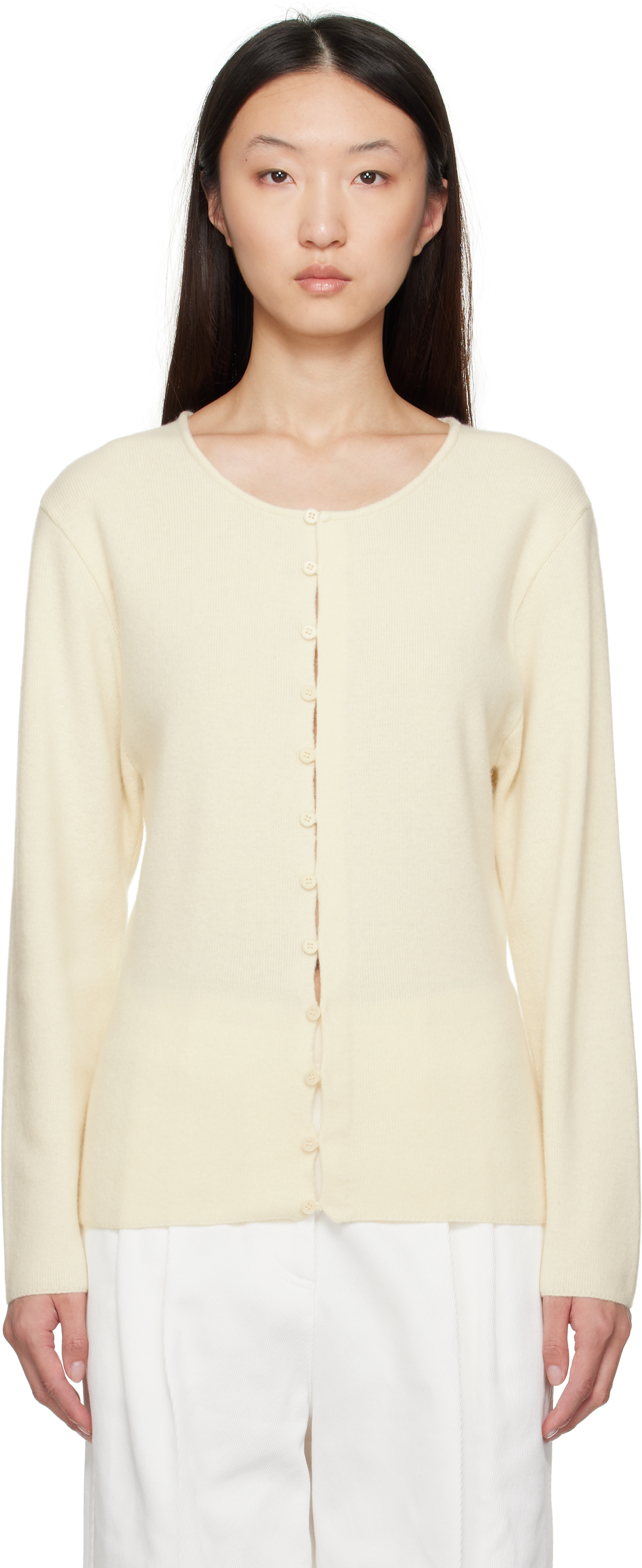 Off-White Button Down Cardigan