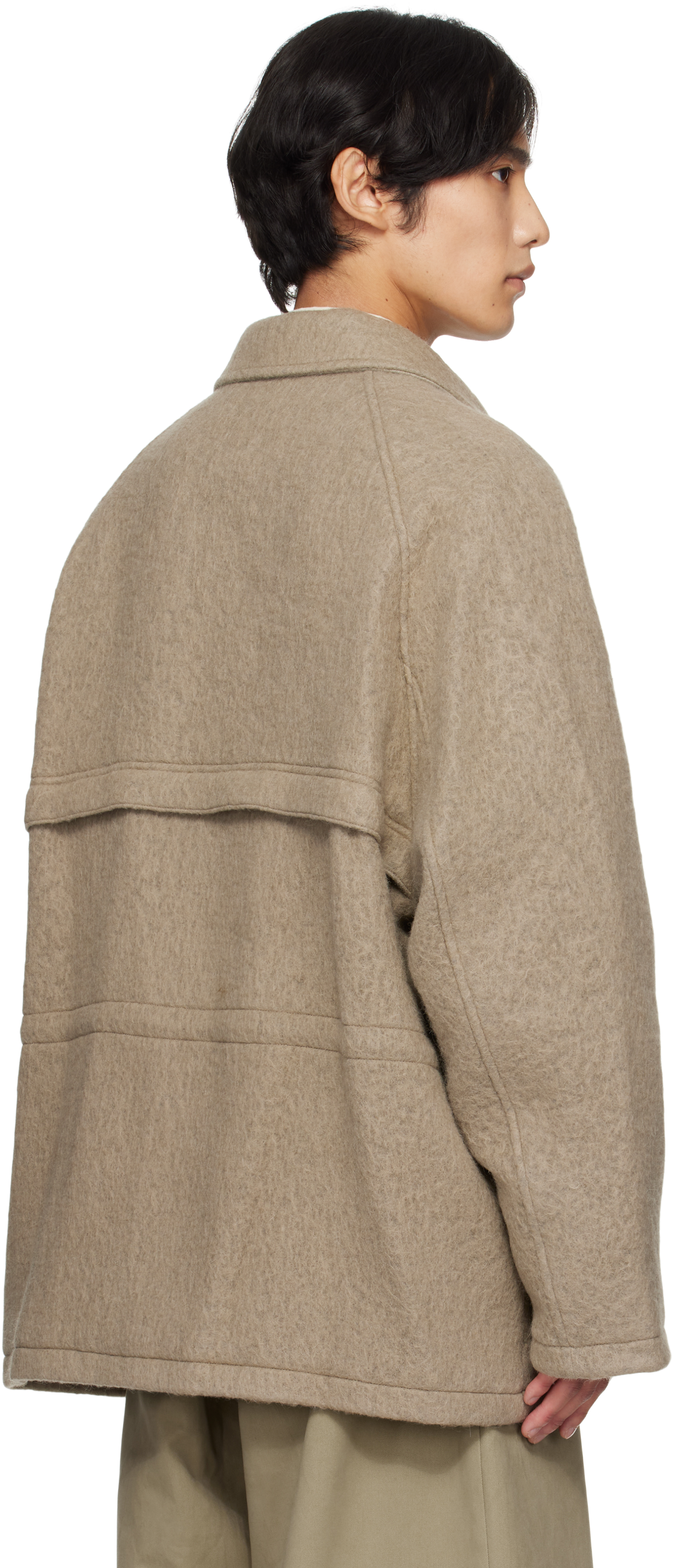 Le17septembre Beige Wool Hunting Jacket In Brown