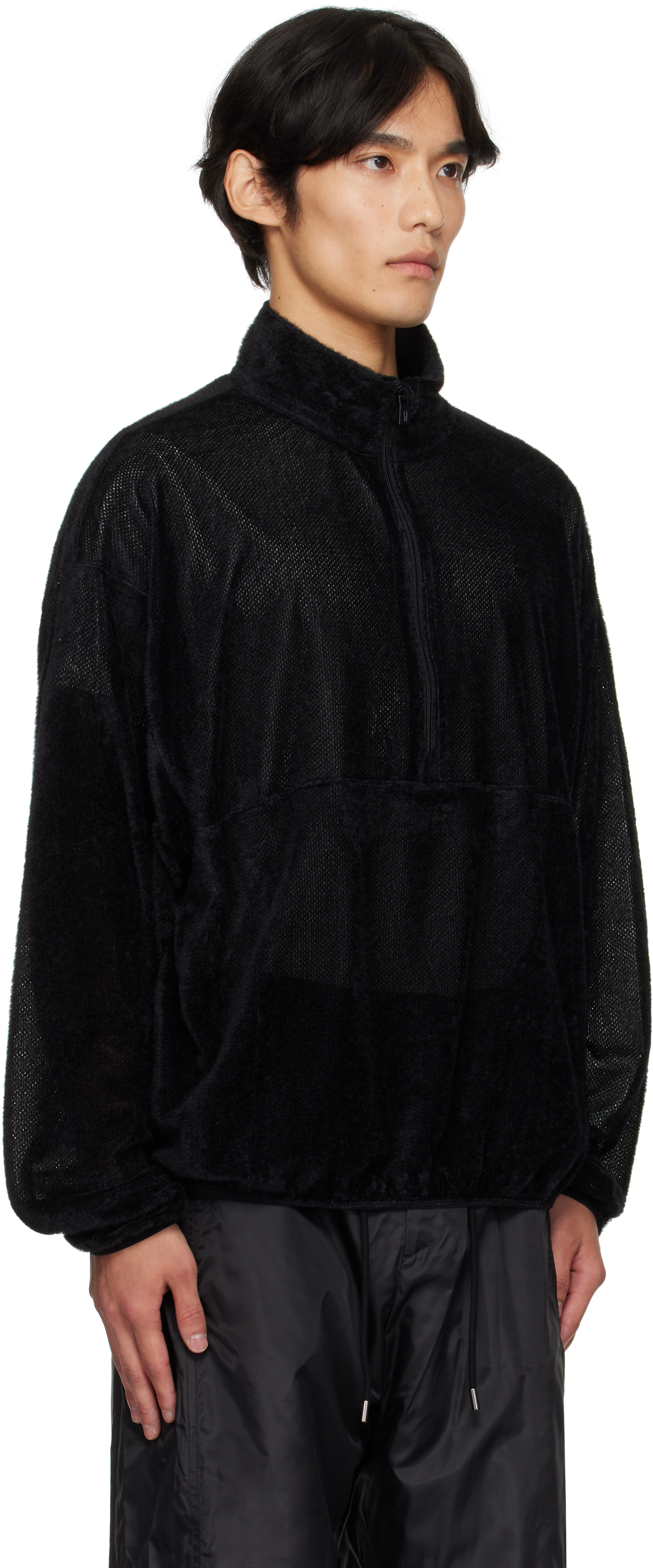 Le17septembre Black Half-zip Anorak In Black
