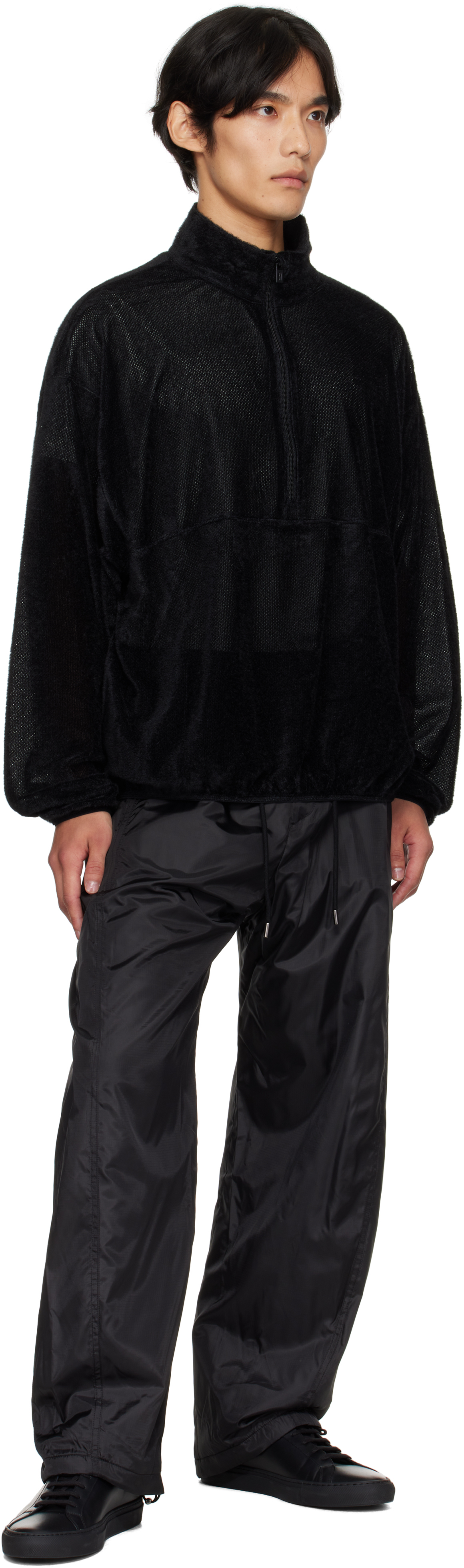 Le17septembre Black Half-zip Anorak In Black