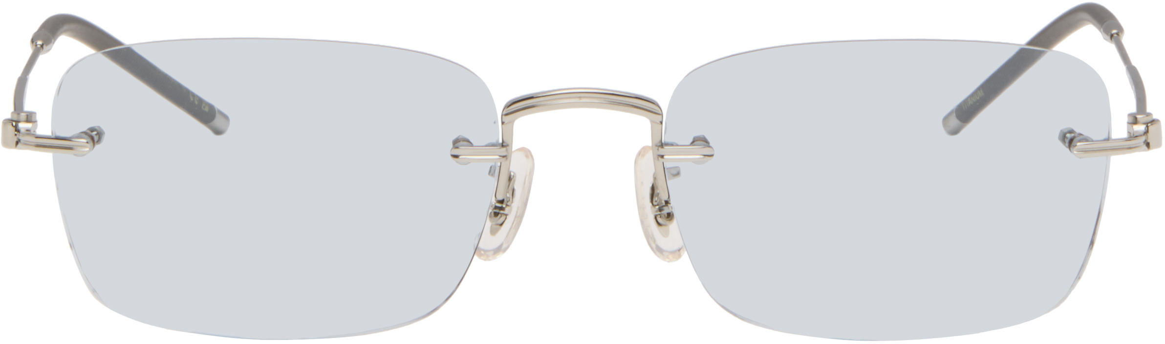 Oliver Peoples Silver Tk-10 Sunglasses In Metallic