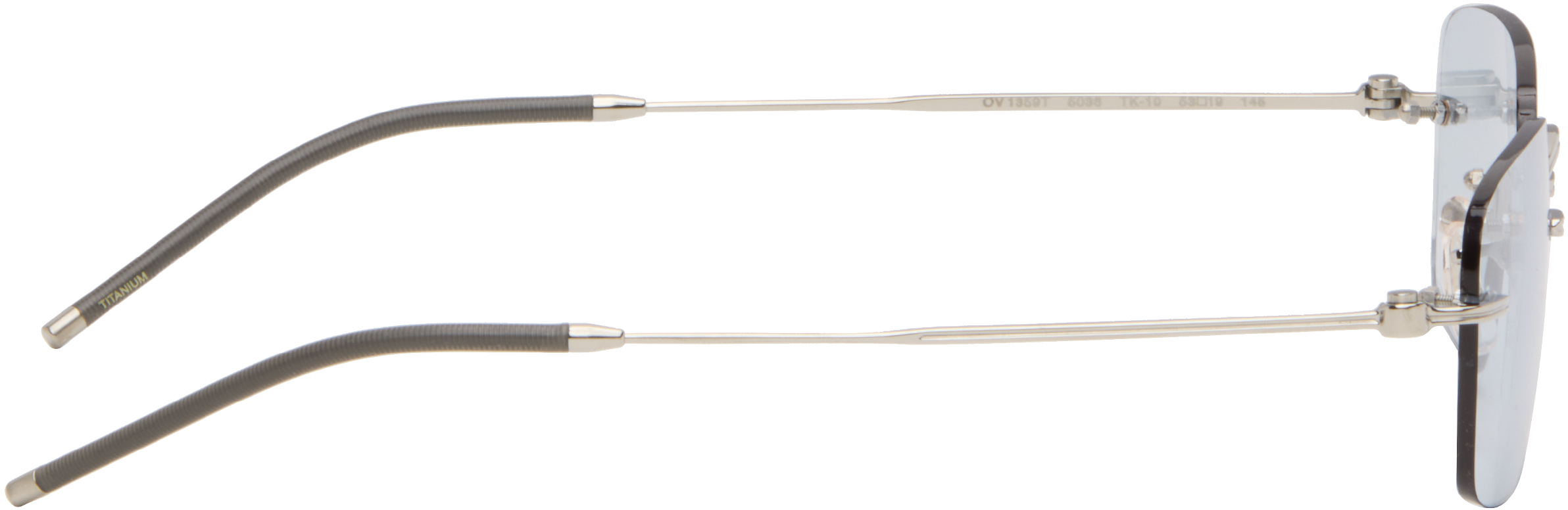 Oliver Peoples Silver Tk-10 Sunglasses In Metallic