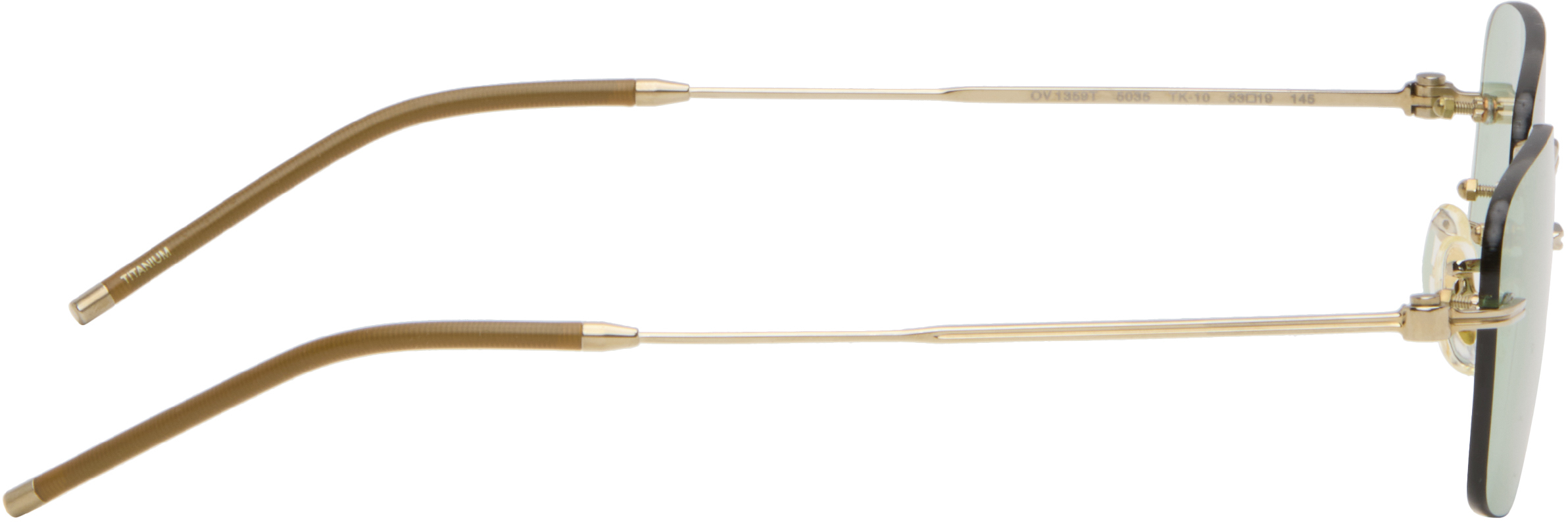 Oliver Peoples Gold Tk-10 Sunglasses In Green