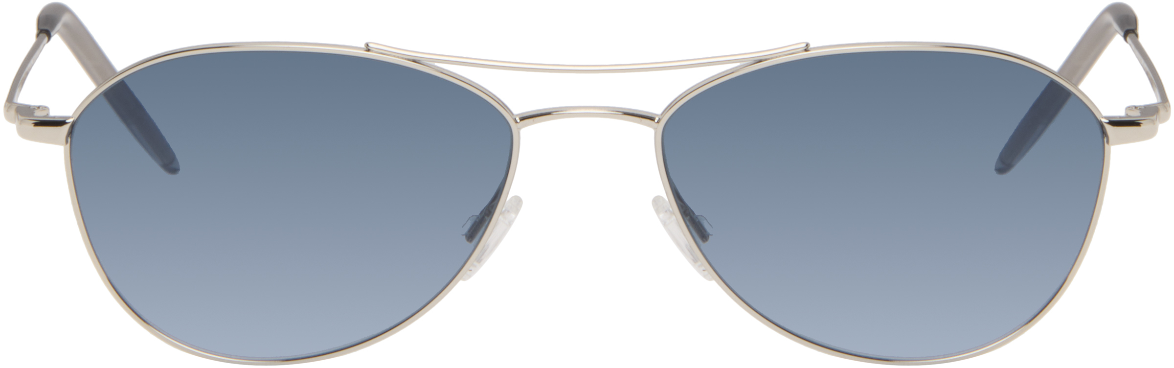 Oliver Peoples Silver Aero Ii Sunglasses In Blue