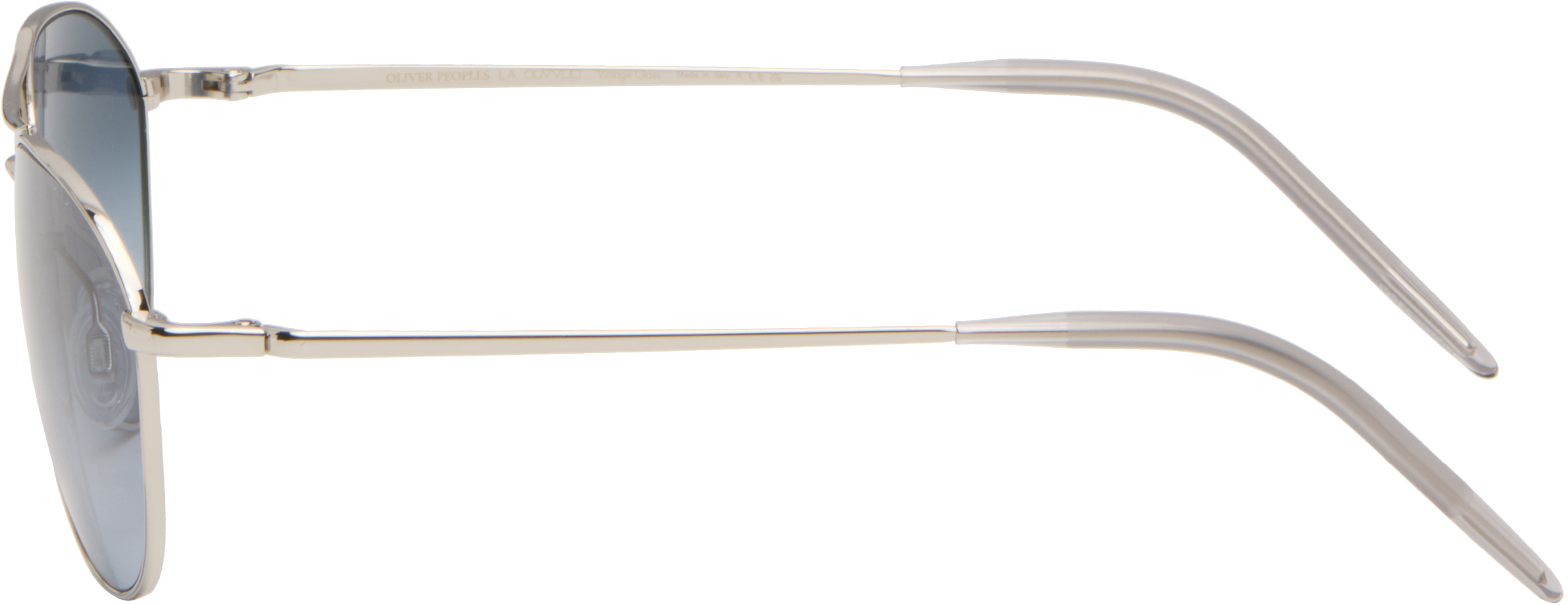 Oliver Peoples Silver Aero Ii Sunglasses In Blue