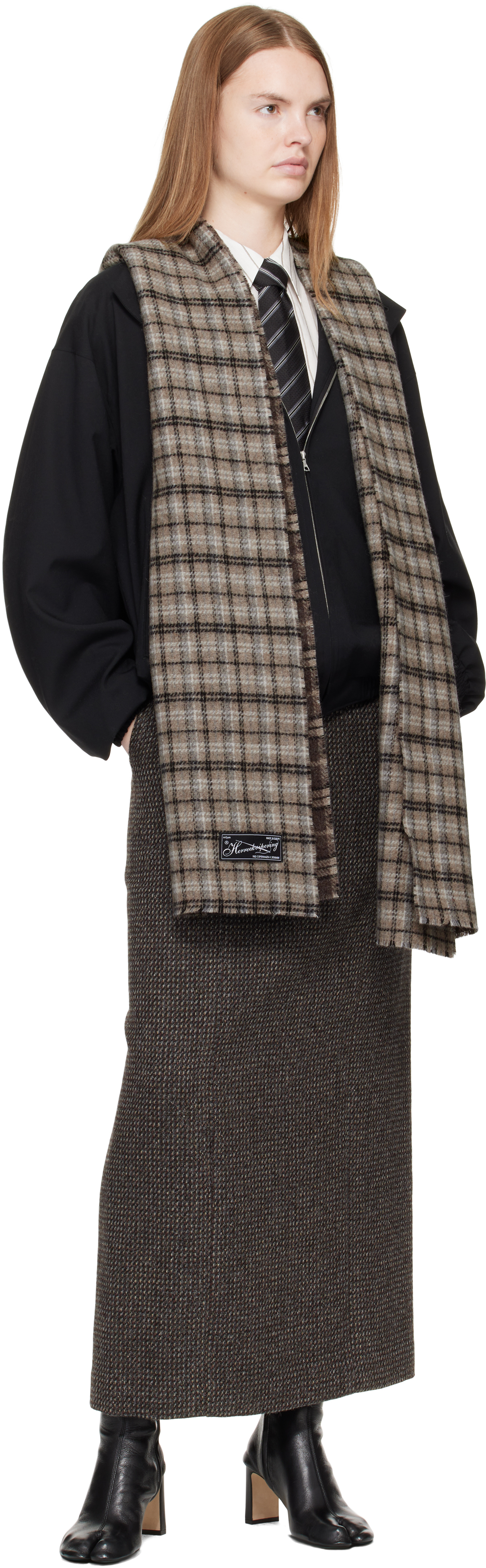 Mfpen Brown Wool Scarf