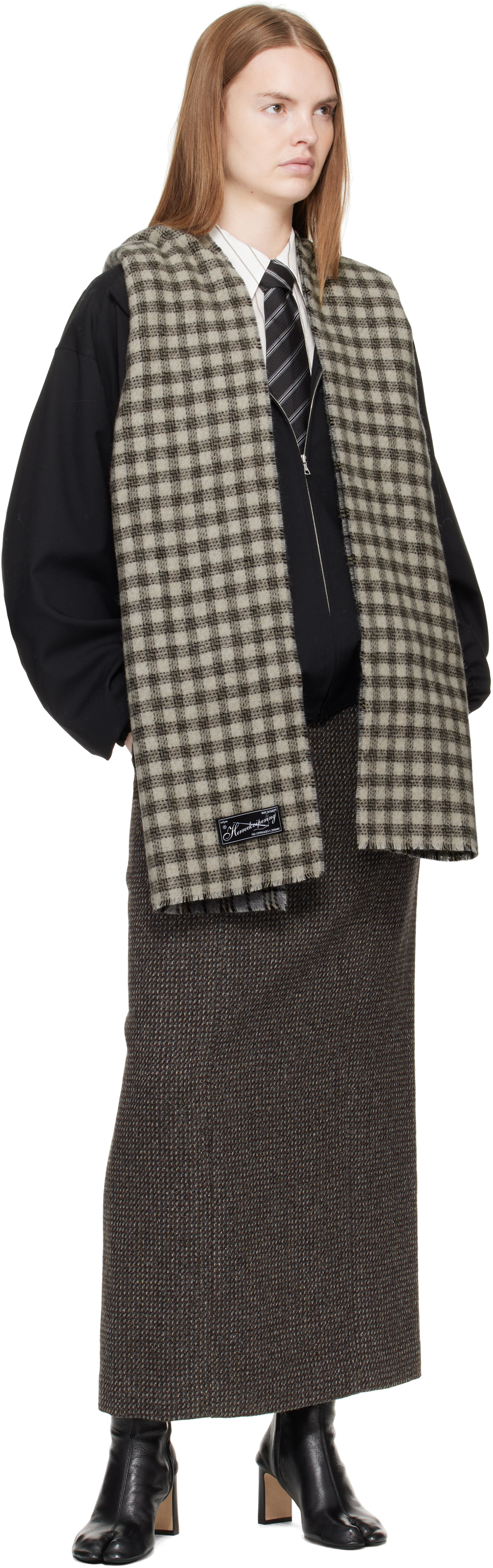 Mfpen Gray Wool Scarf