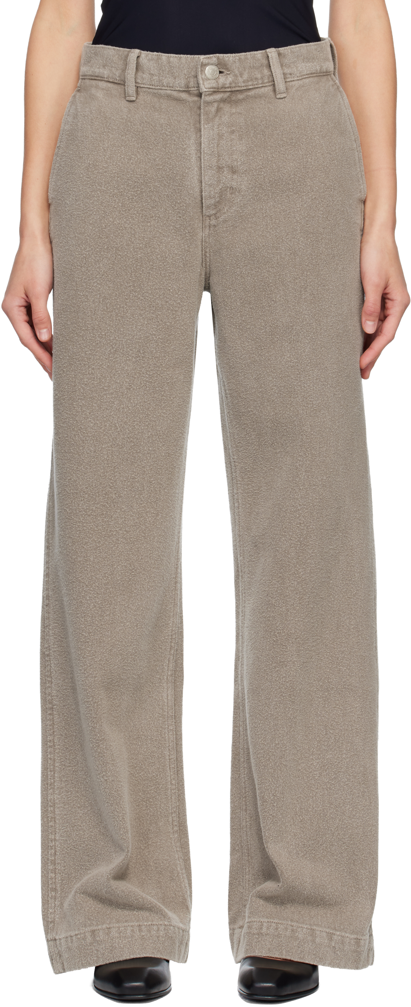 Mfpen Beige Straight Cut Jeans In Brown