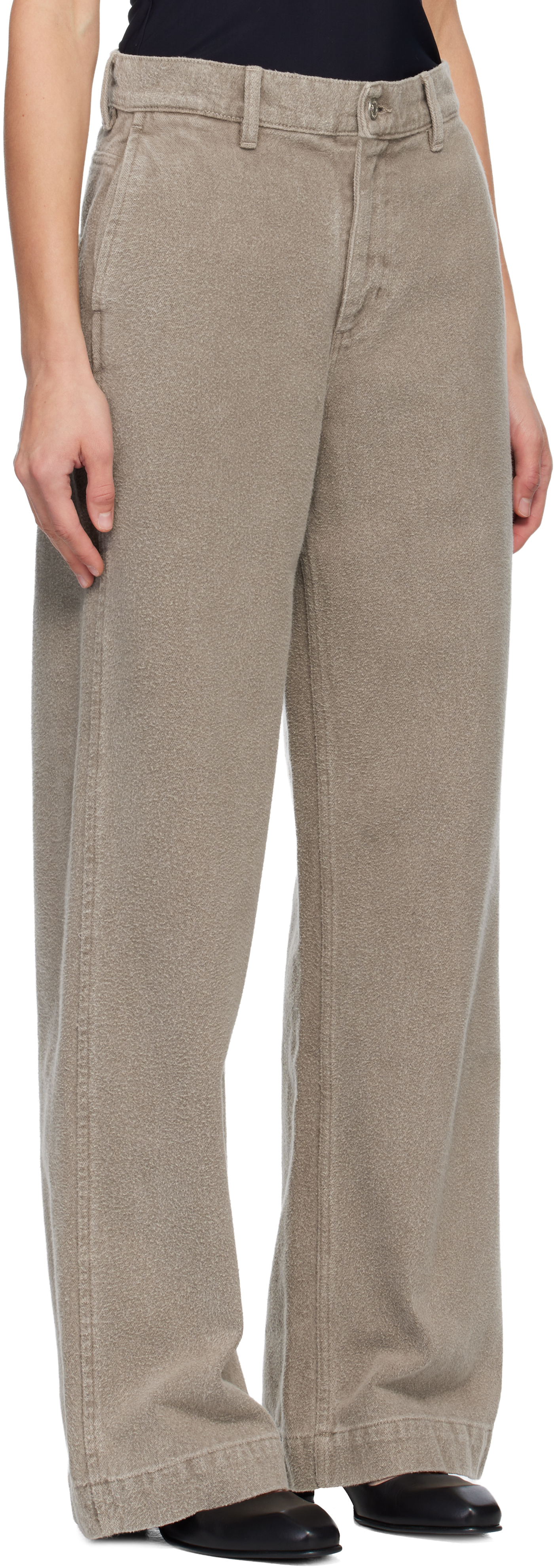 Mfpen Beige Straight Cut Jeans In Brown