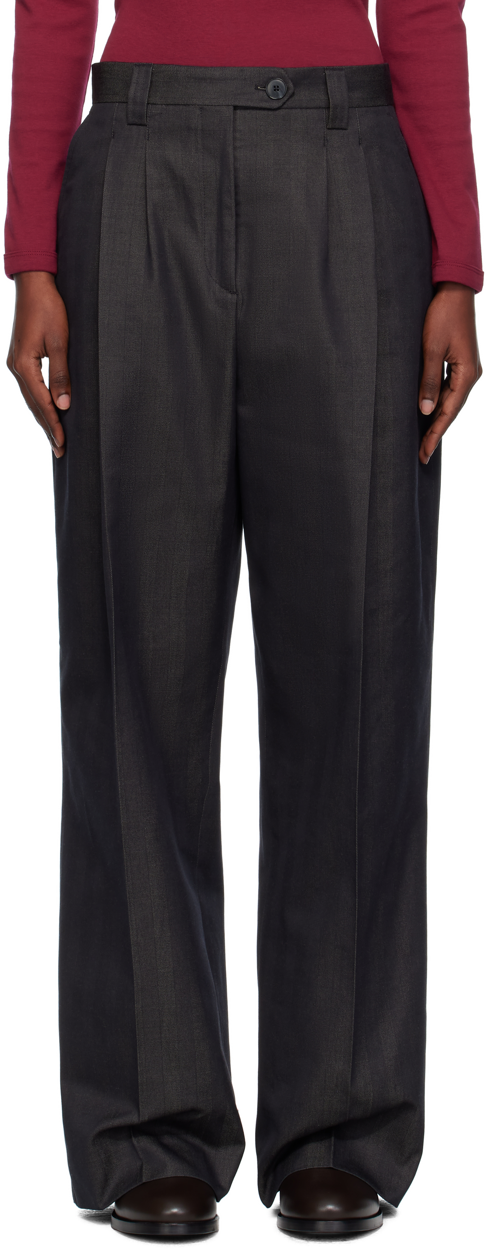 Mfpen Black Favorite Trousers In Gray