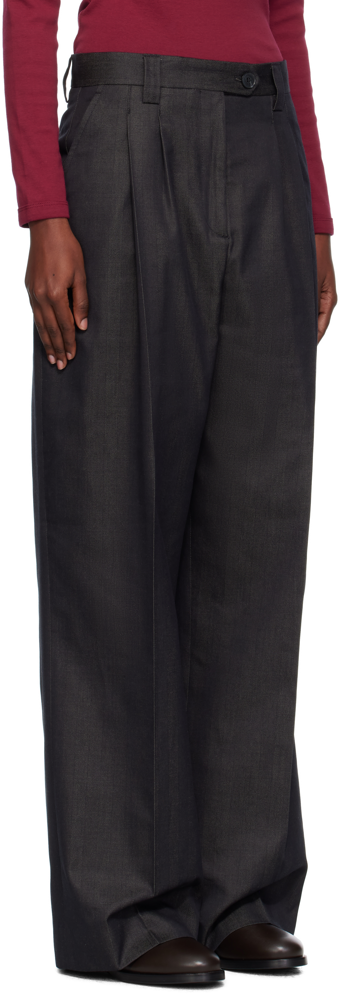 Mfpen Black Favorite Trousers In Gray