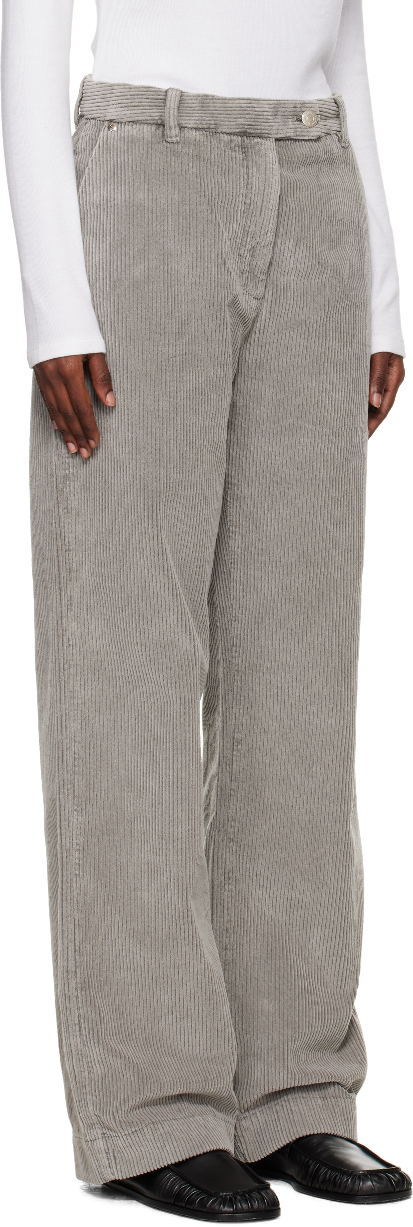 Mfpen Ssense Exclusive Gray Cord Trousers In Gray
