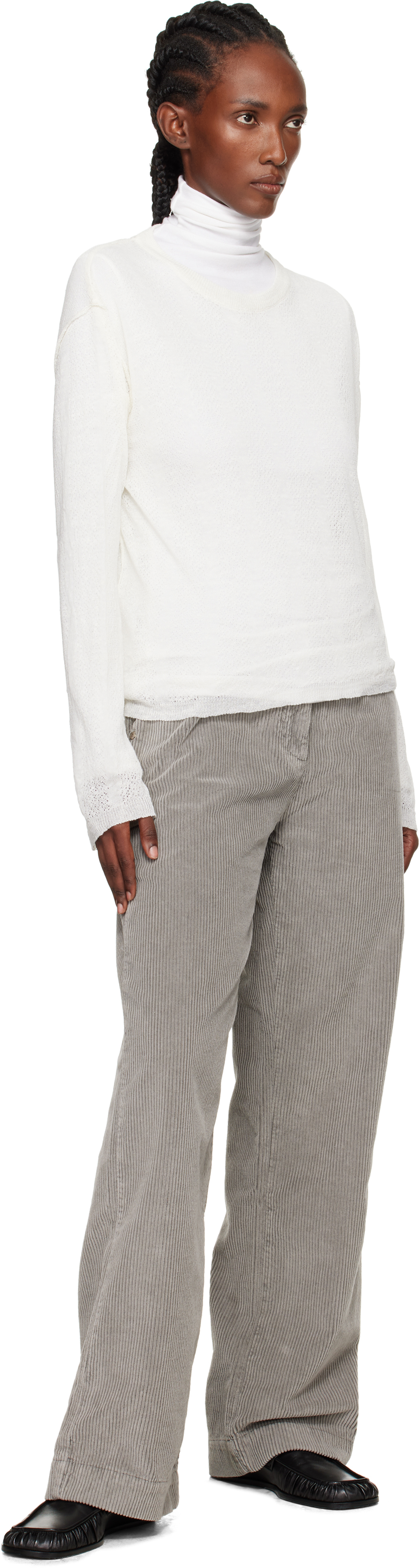 Mfpen Ssense Exclusive Gray Cord Trousers In Gray