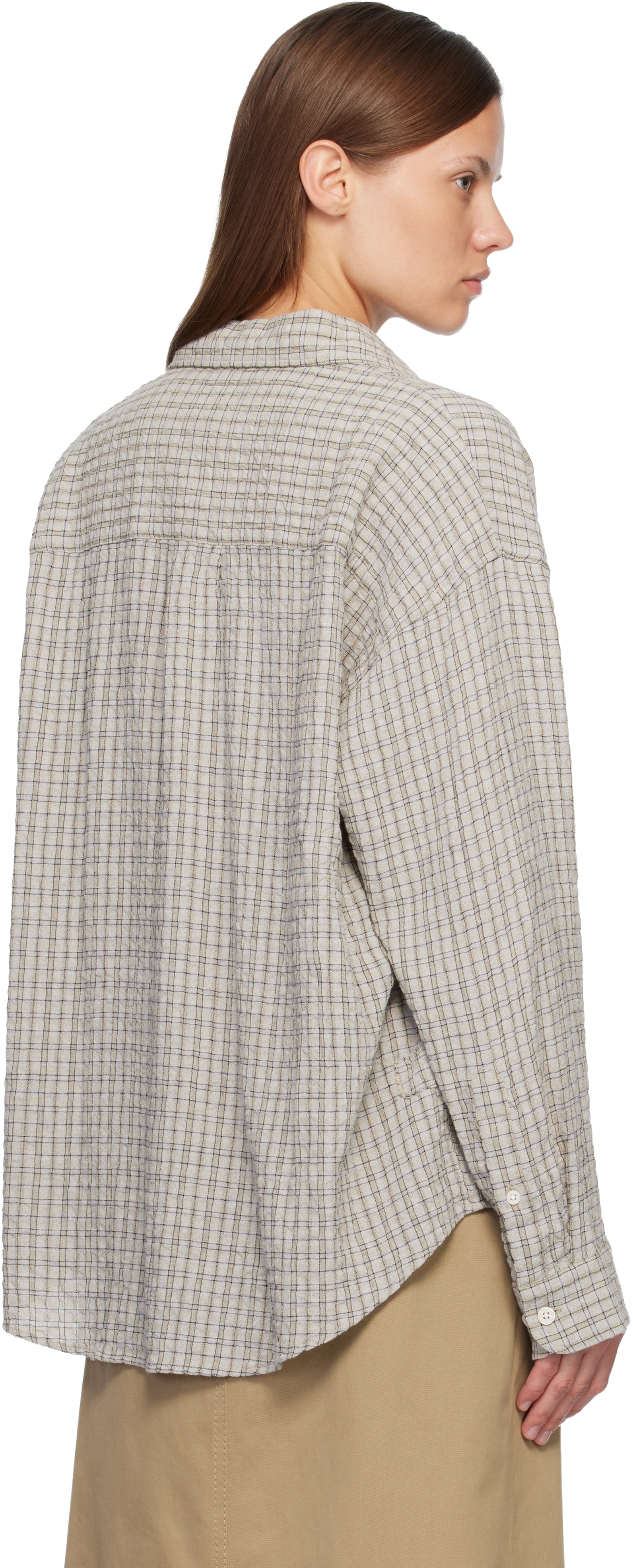 Mfpen Gray Button Down Shirt In Gray