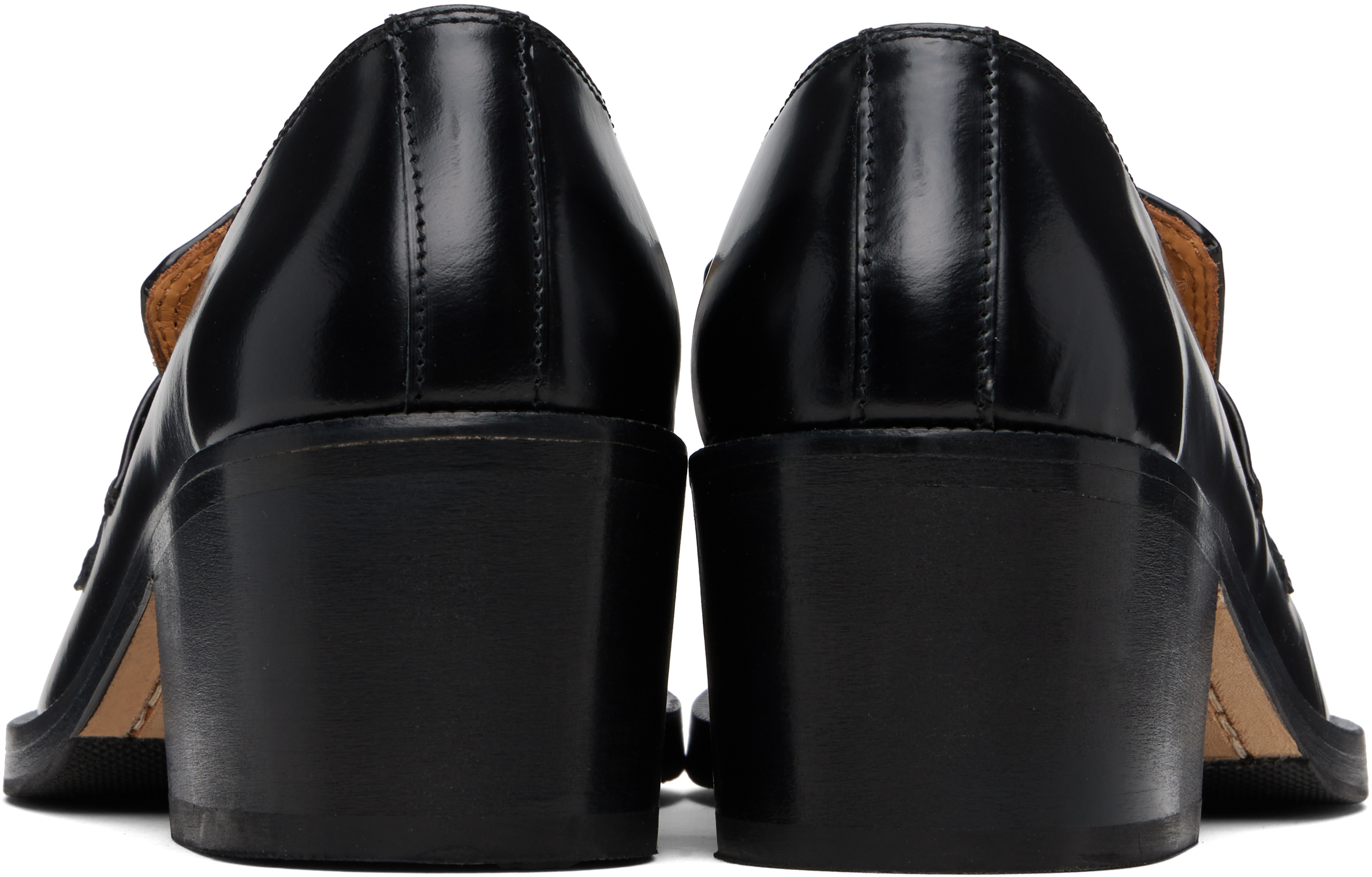 Mfpen Black Seminar Loafers In Animal Print