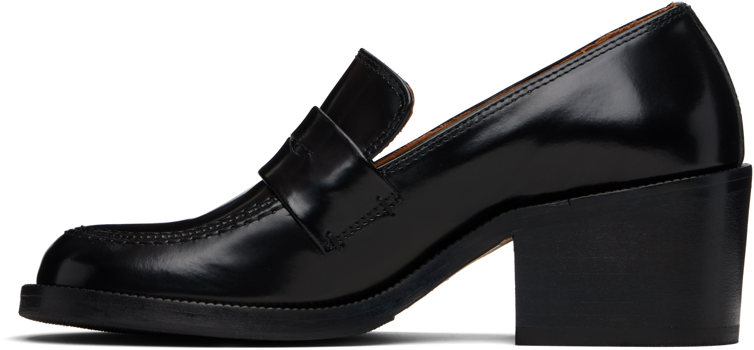 Mfpen Black Seminar Loafers In Animal Print