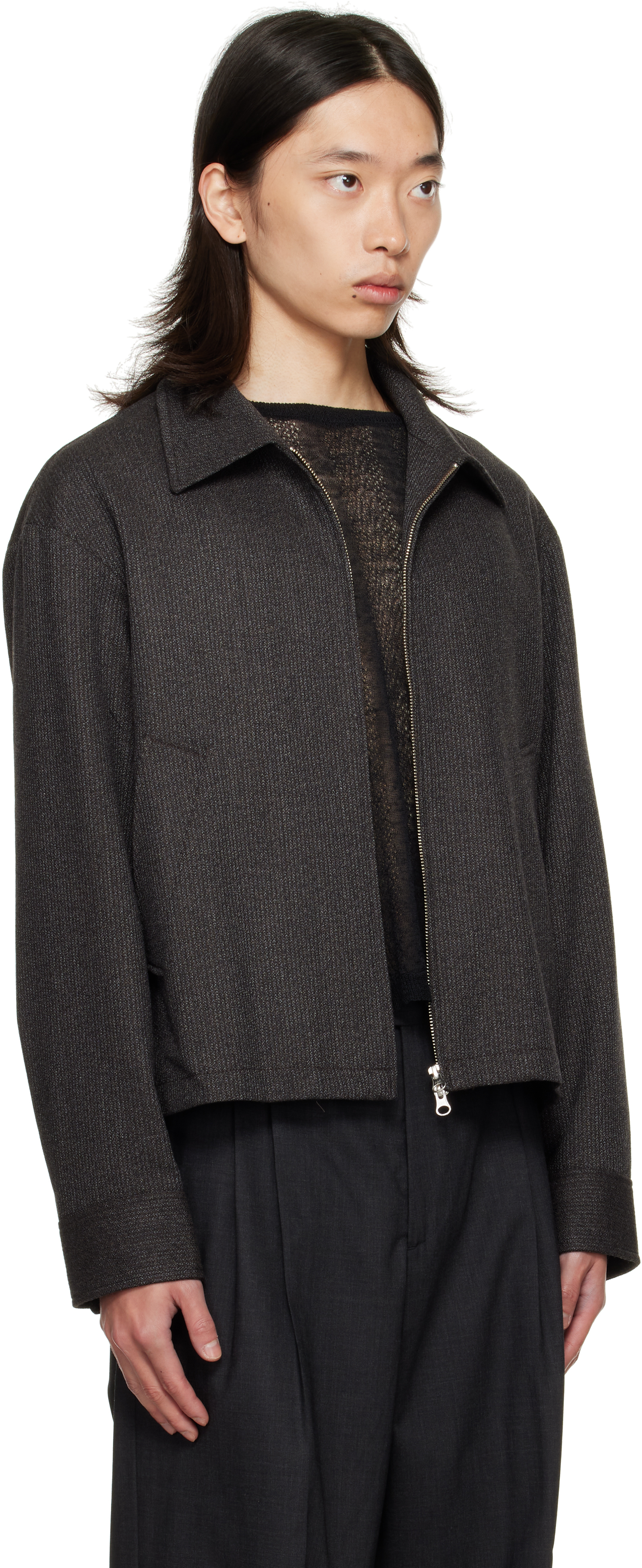 Mfpen Gray Mail Jacket In Black