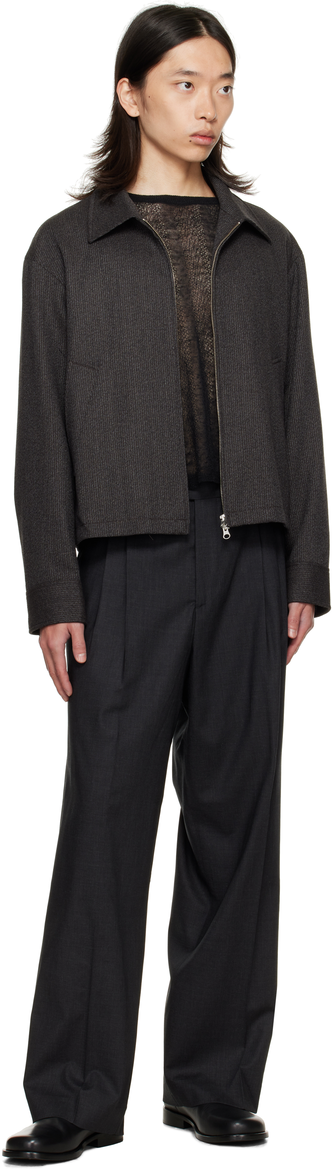 Mfpen Gray Mail Jacket In Black