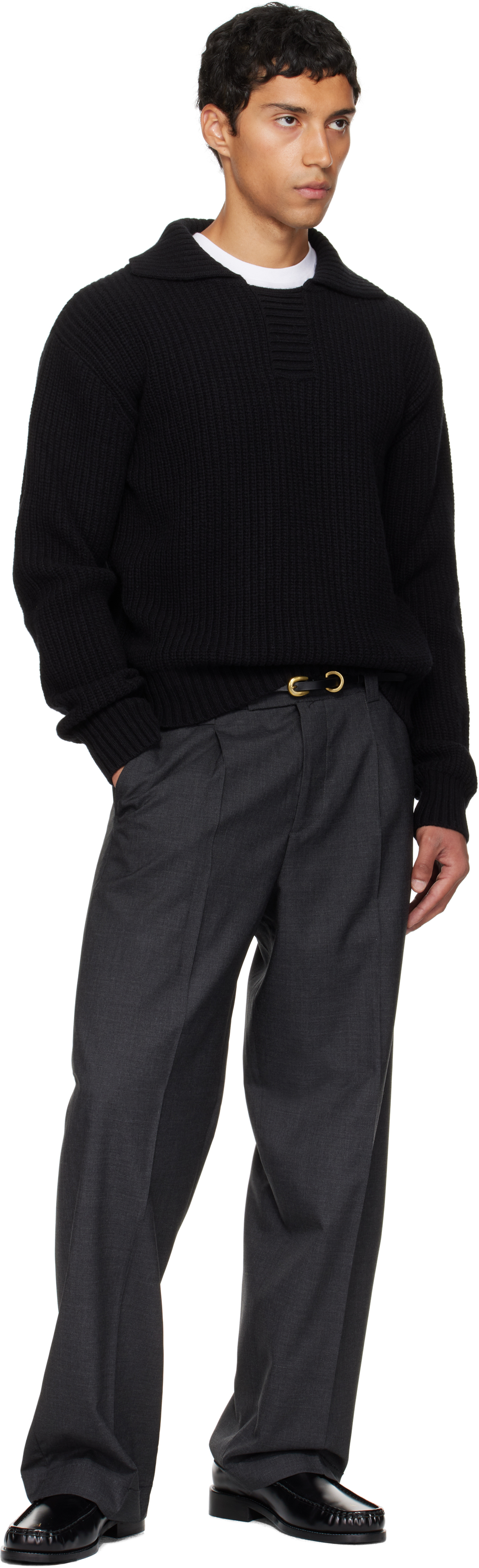 Mfpen Gray Patch Trousers In Black