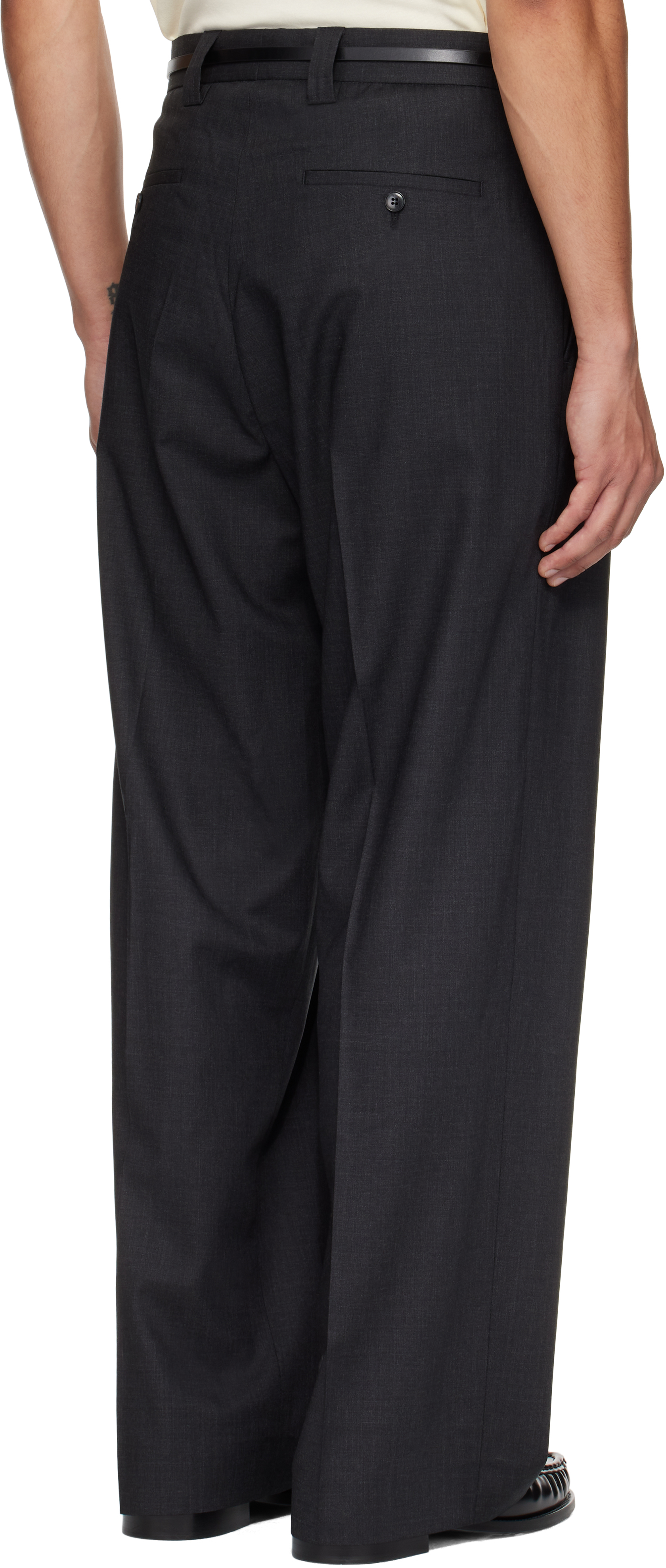 Mfpen Gray Classic Trousers In Blue