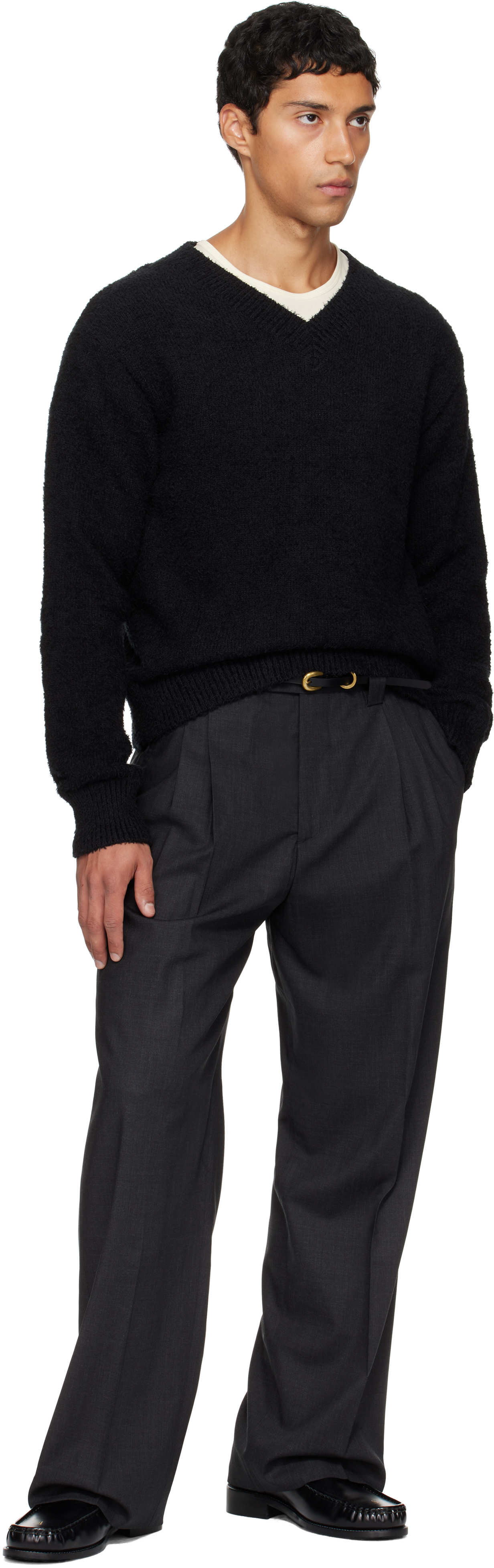 Mfpen Gray Classic Trousers In Blue