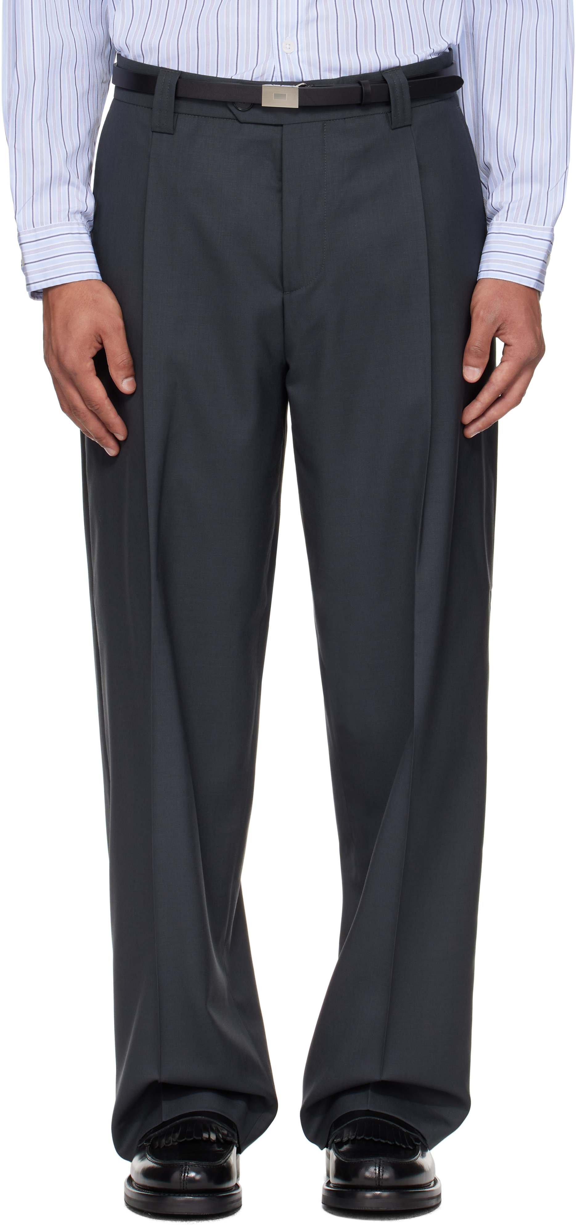 Mfpen Gray Service Trousers In Blue