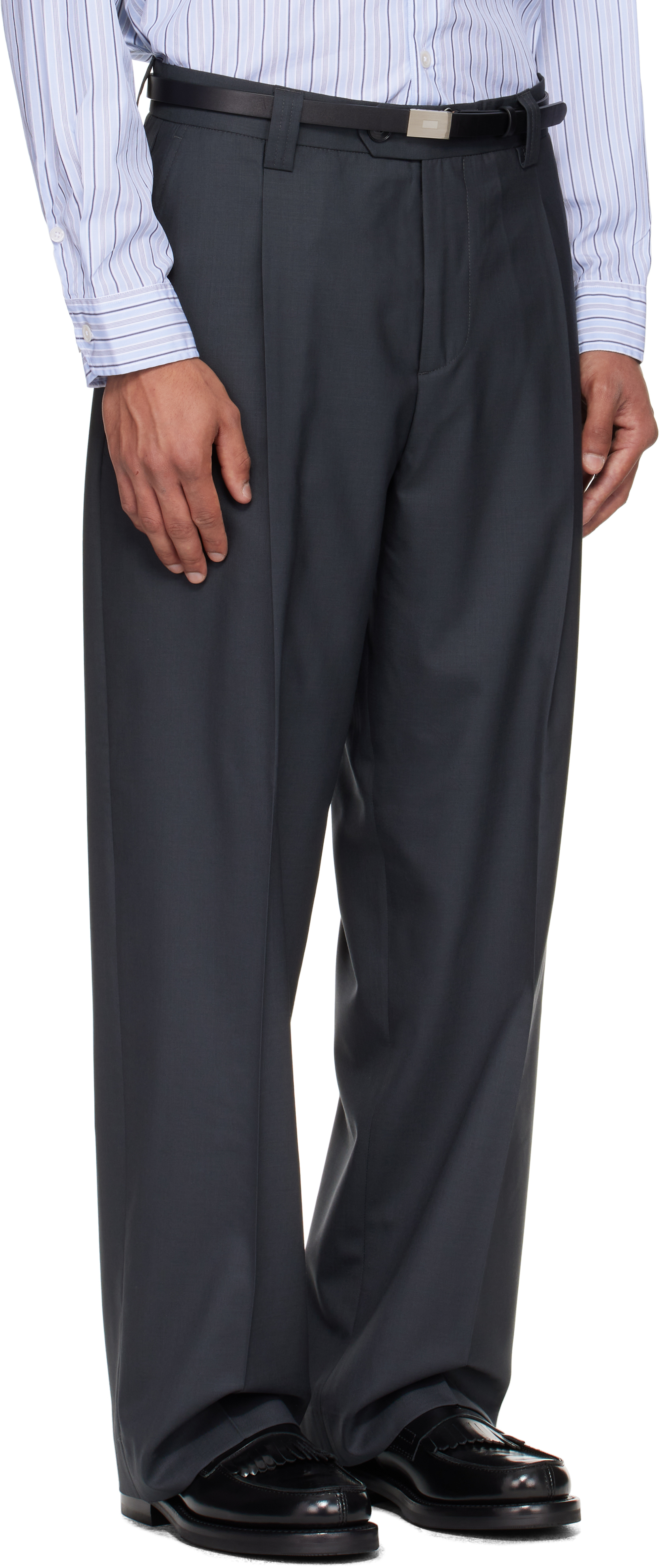 Mfpen Gray Service Trousers In Blue