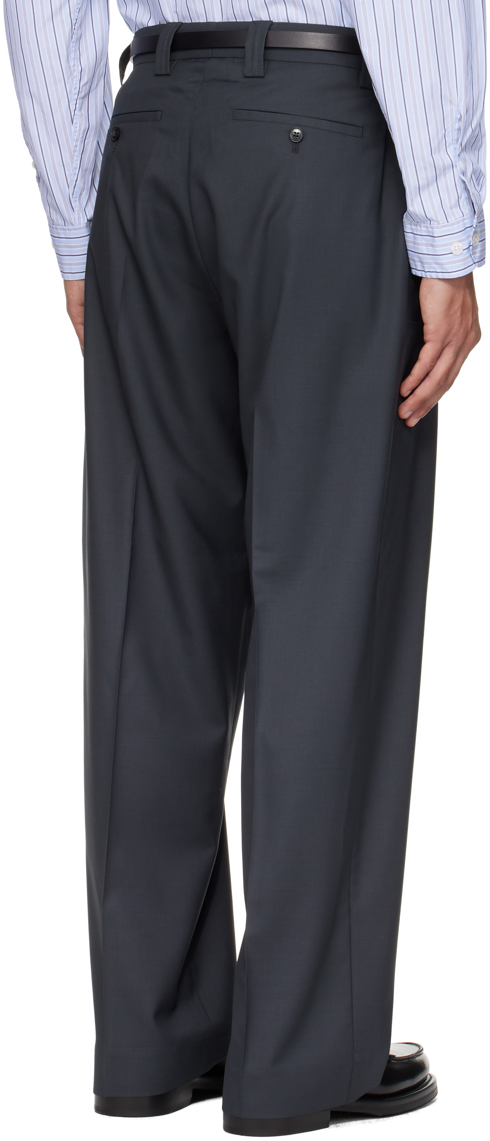 Mfpen Gray Service Trousers In Blue