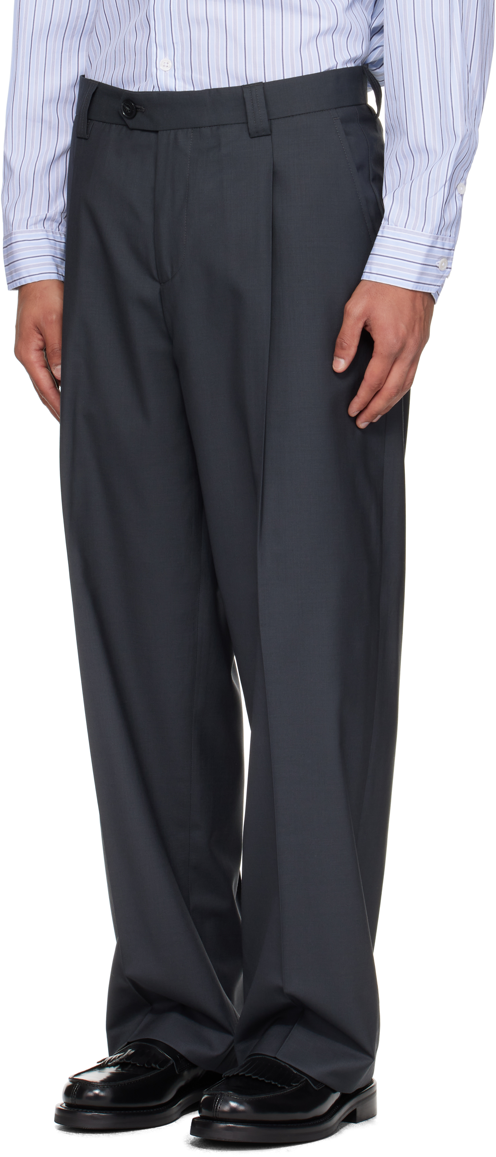 Mfpen Gray Service Trousers In Blue