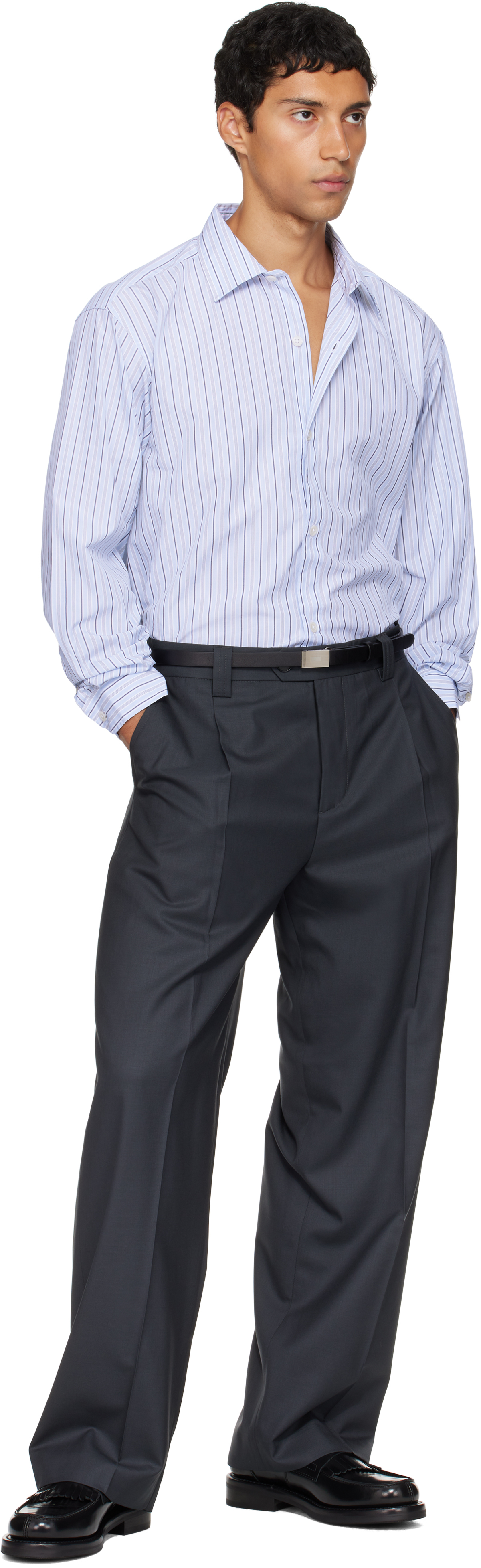 Mfpen Gray Service Trousers In Blue