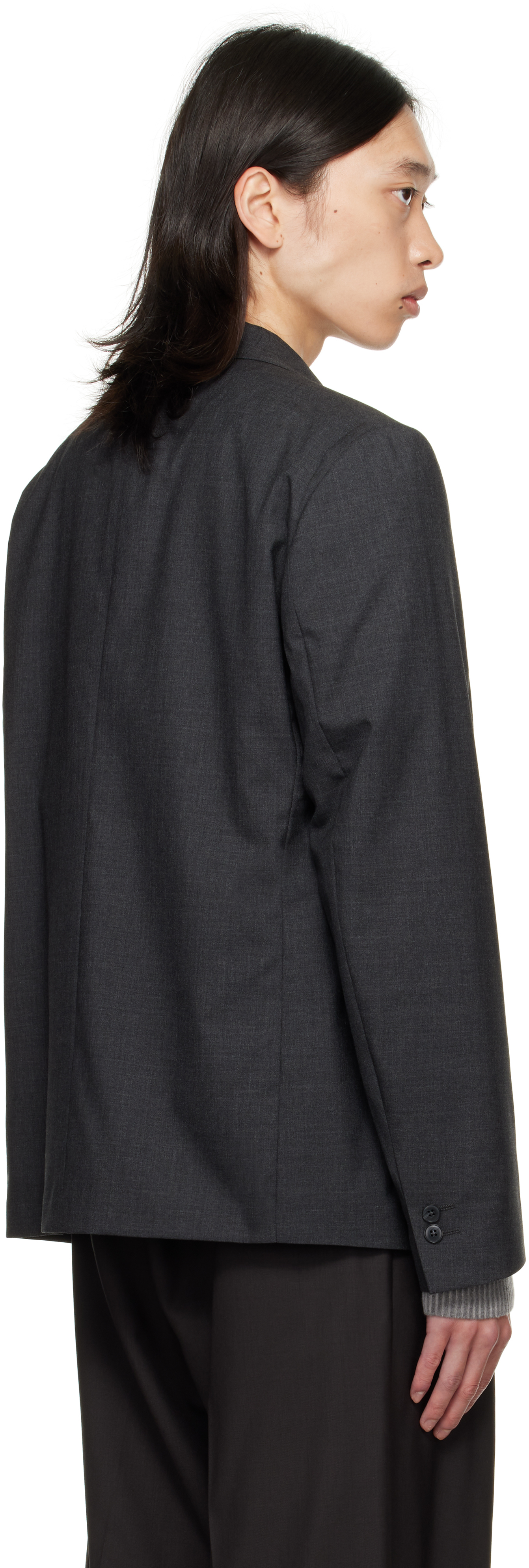Mfpen Gray Patch Pocket Blazer In Gray