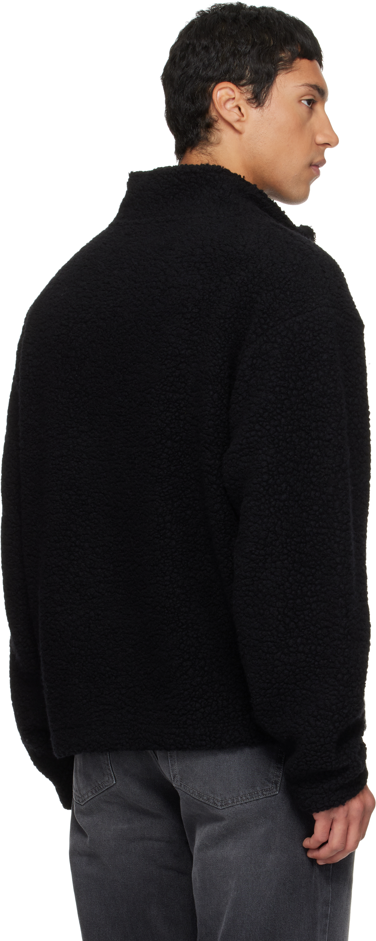 Mfpen Black Common Half Zip Sweater In Multi