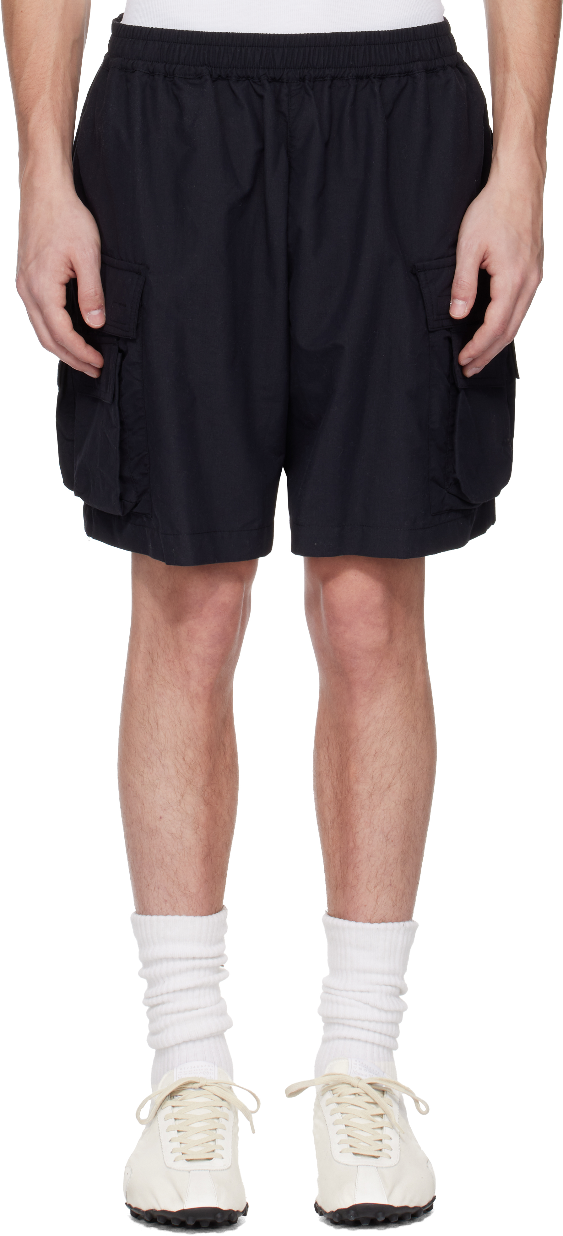 Black Mini Cargo Shorts