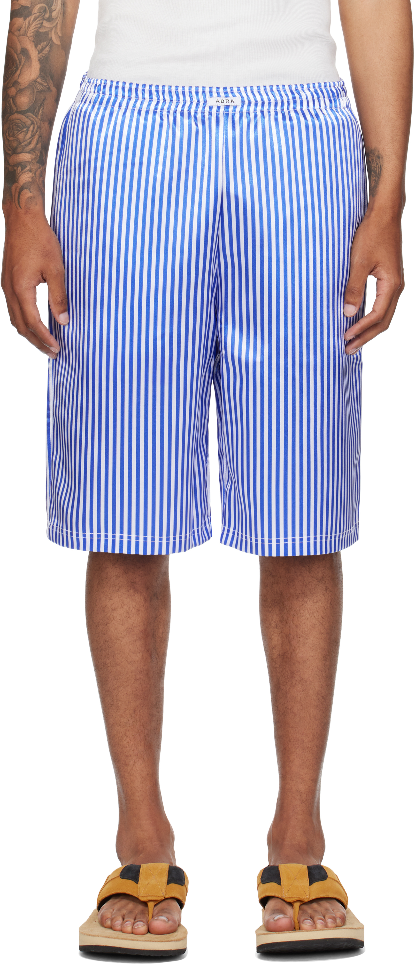 SSENSE Exclusive Blue & White Basketball Printed Shorts
