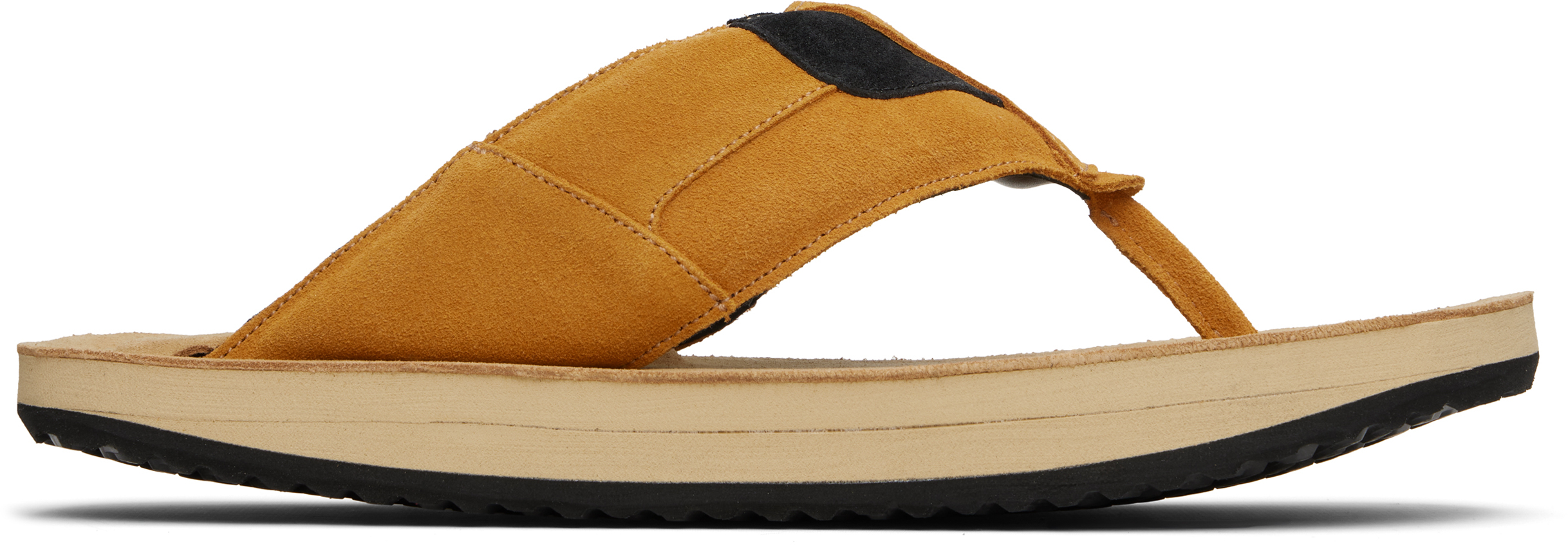 【COLOR iN ID】suede flip-flop Island Slipper Brown Suede Mens Size 7 MADE IN HAWAII Flip