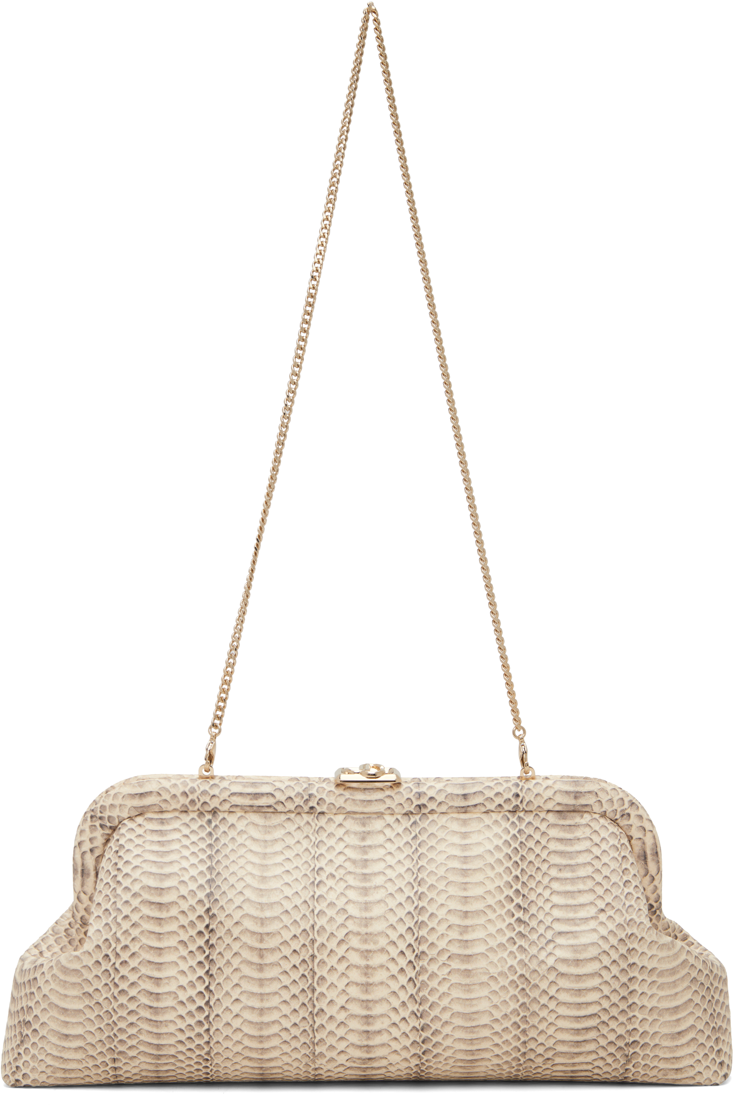 Jimmy Choo Beige Skylar Clutch In Neutral