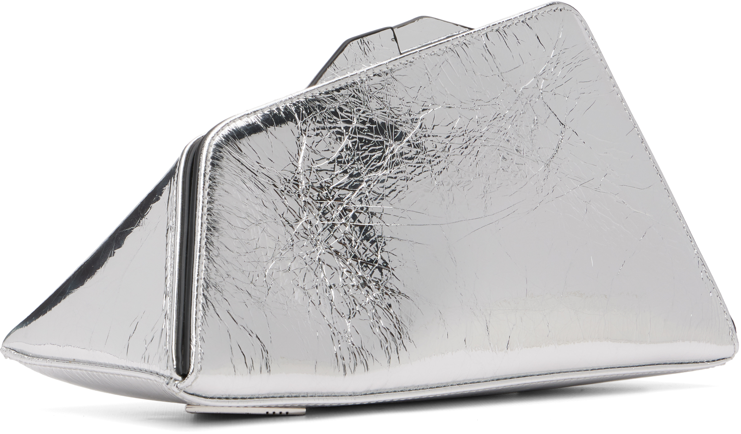 Attico Silver 8:30 Pm Clutch In Silver